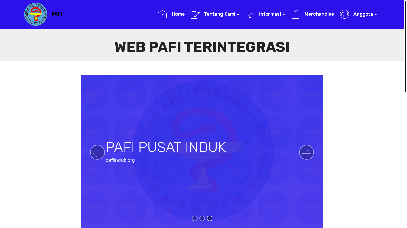 website screenshot of https://pafi-lombokbarat-org-c97.pages.dev/