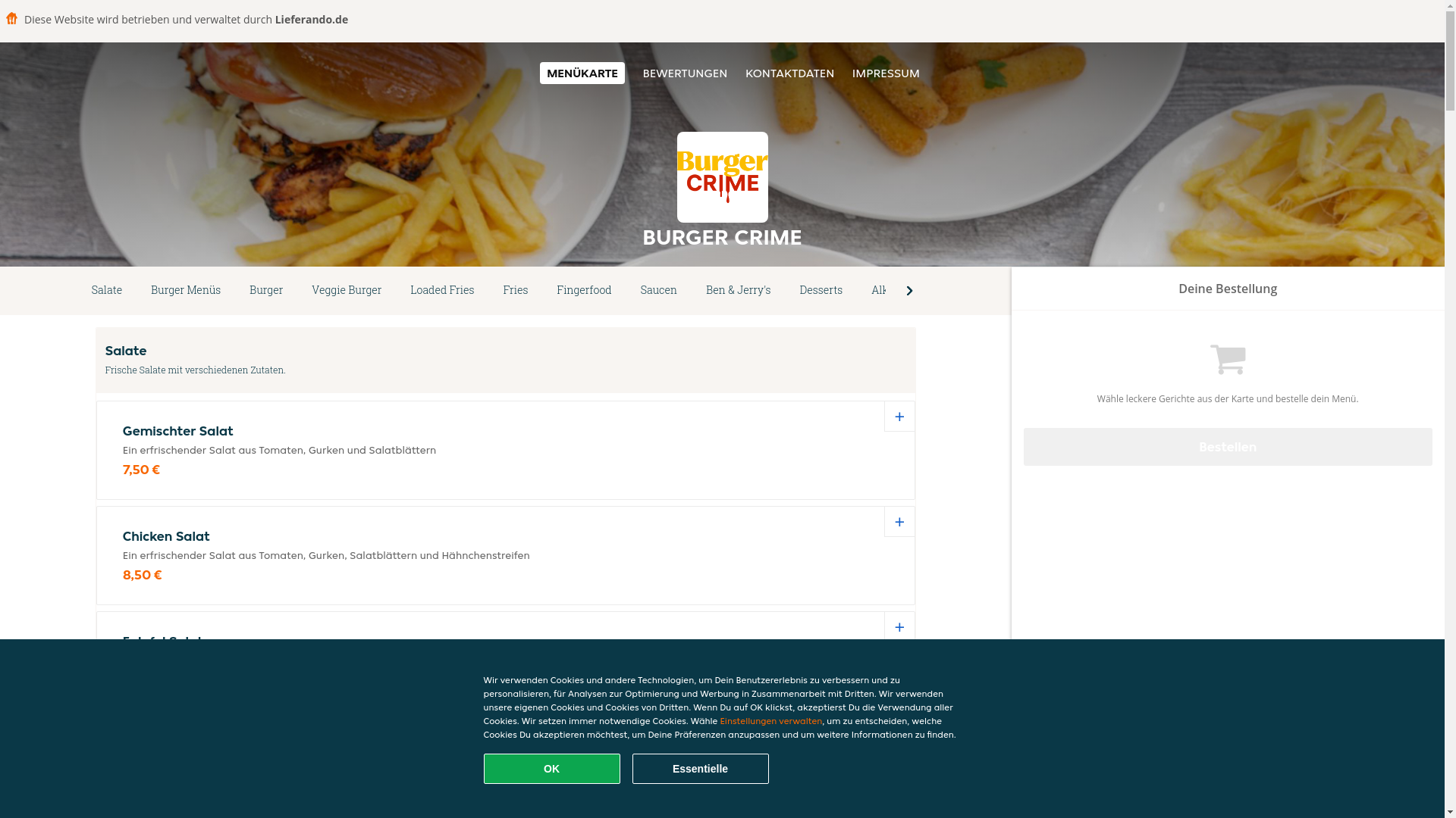 website screenshot of https://burgercrime-dusseldorf.de/