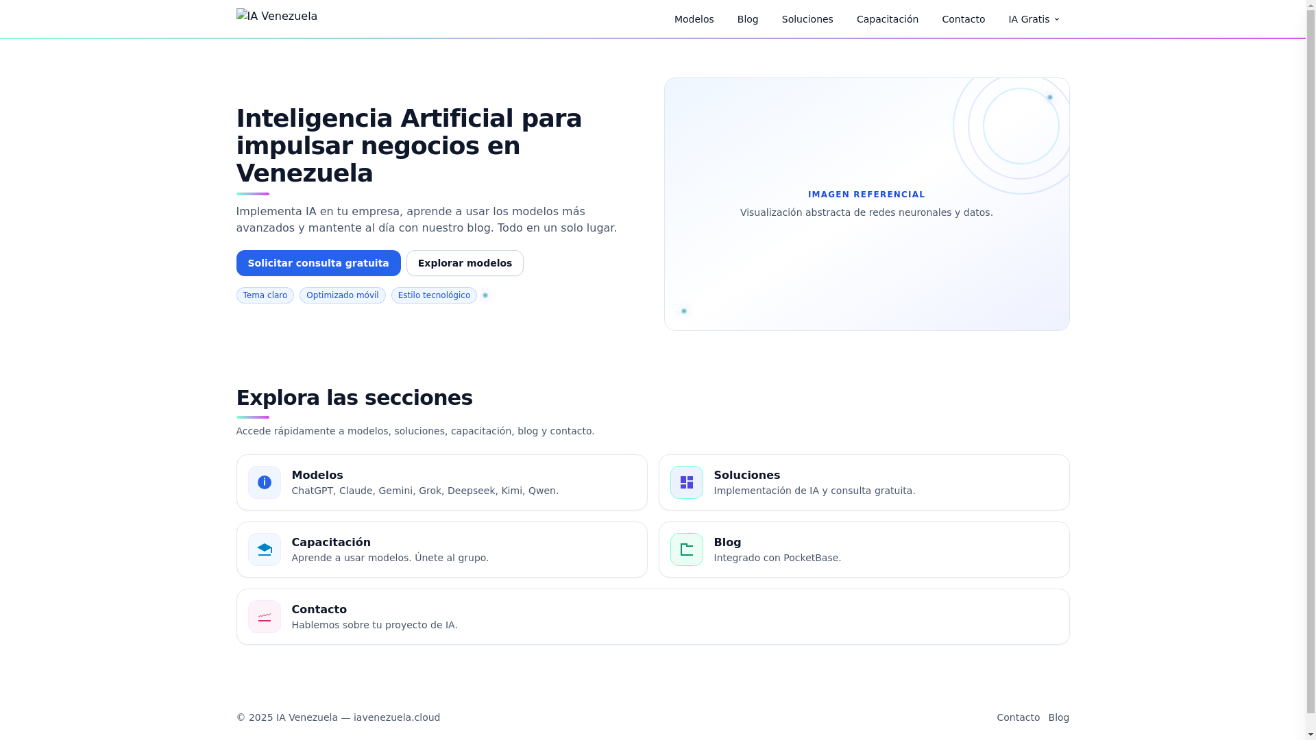 website screenshot of https://iavenezuela.pages.dev/