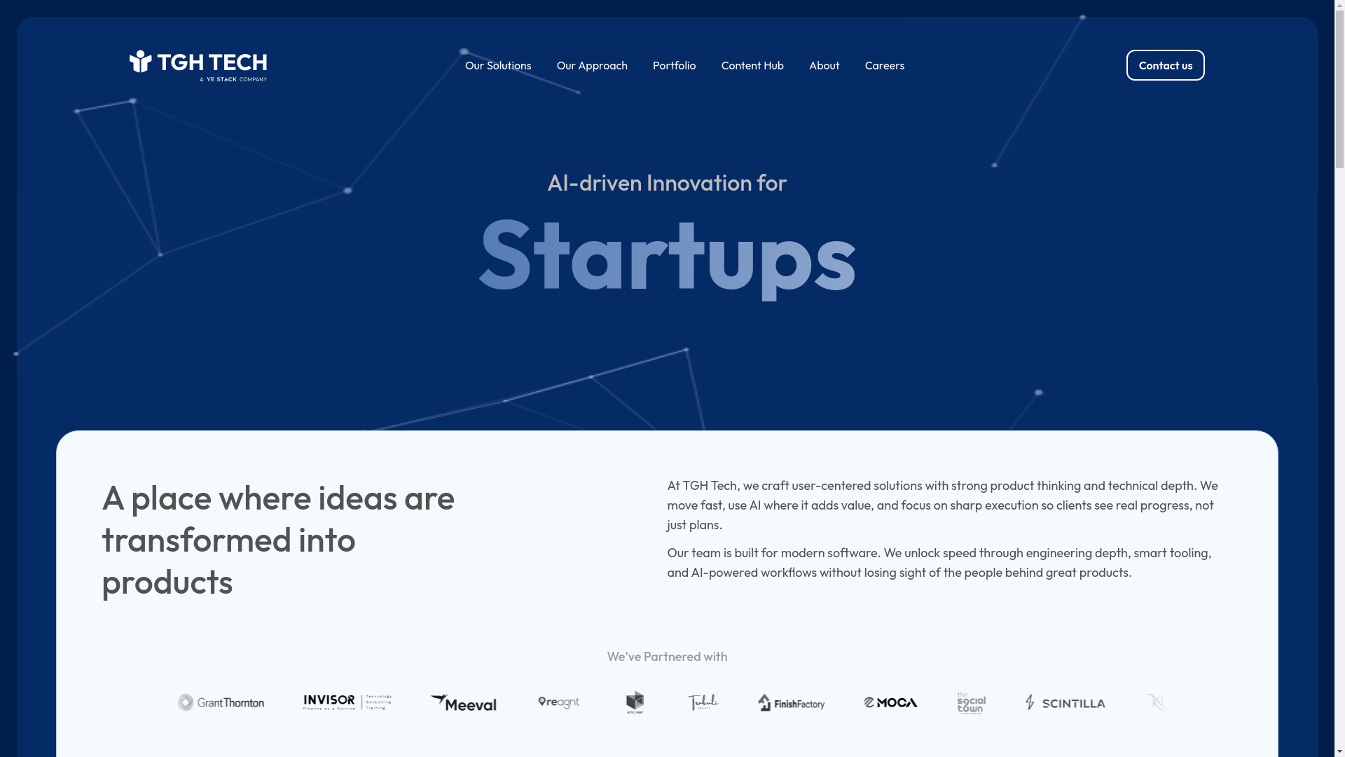 website screenshot of https://tghtechgroup.website/
