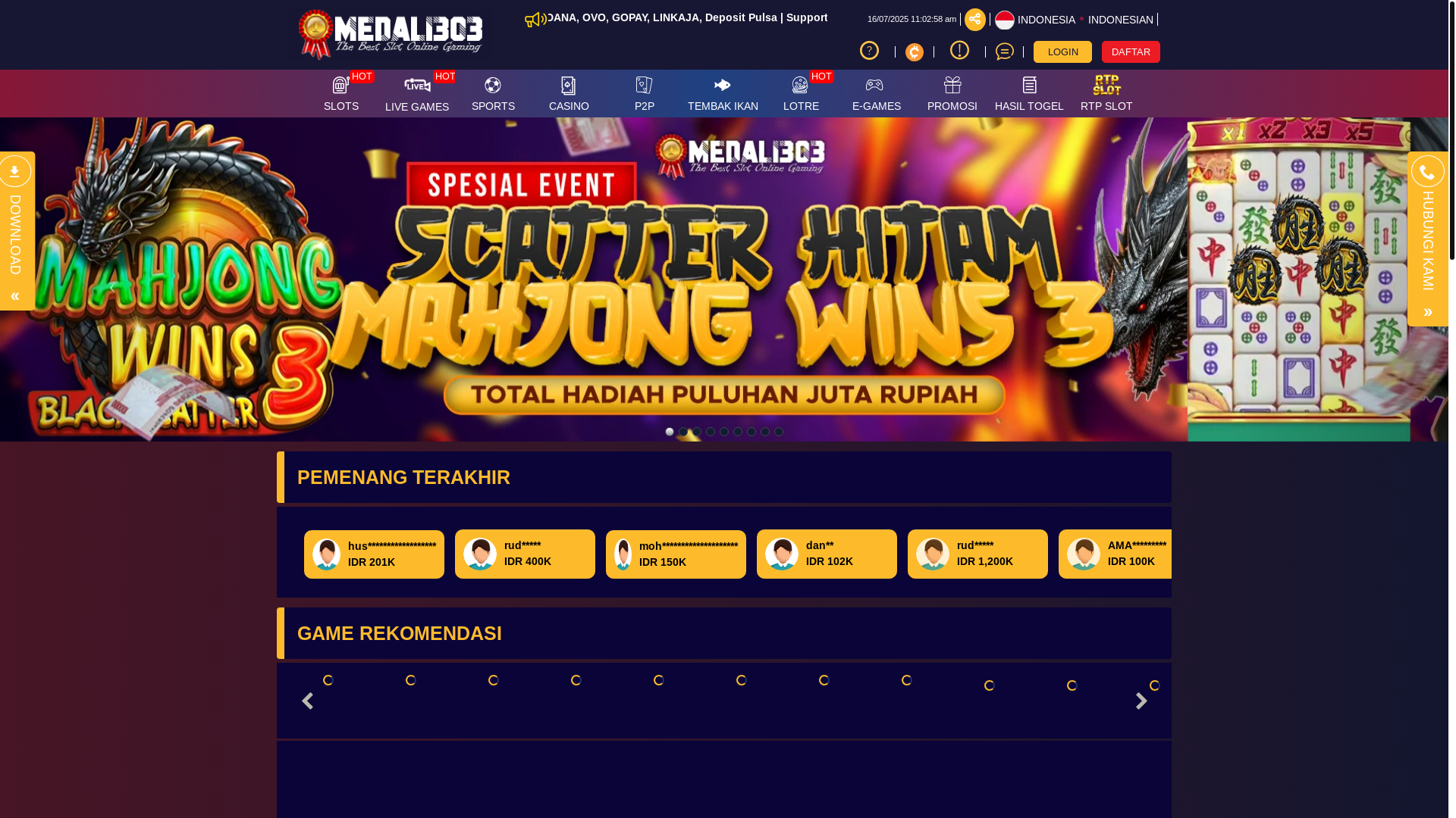 website screenshot of https://medalisatria.pro/