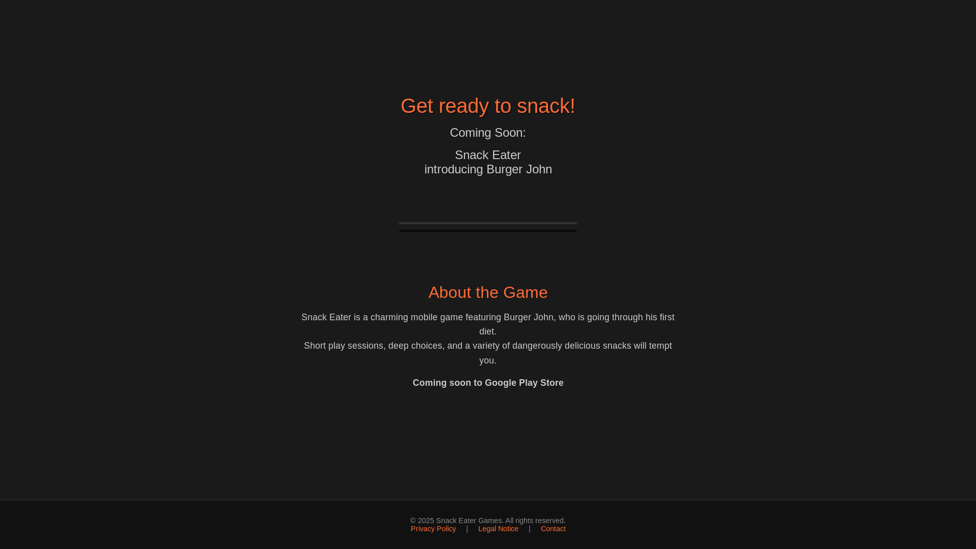 website screenshot of https://snackeatergames.com/