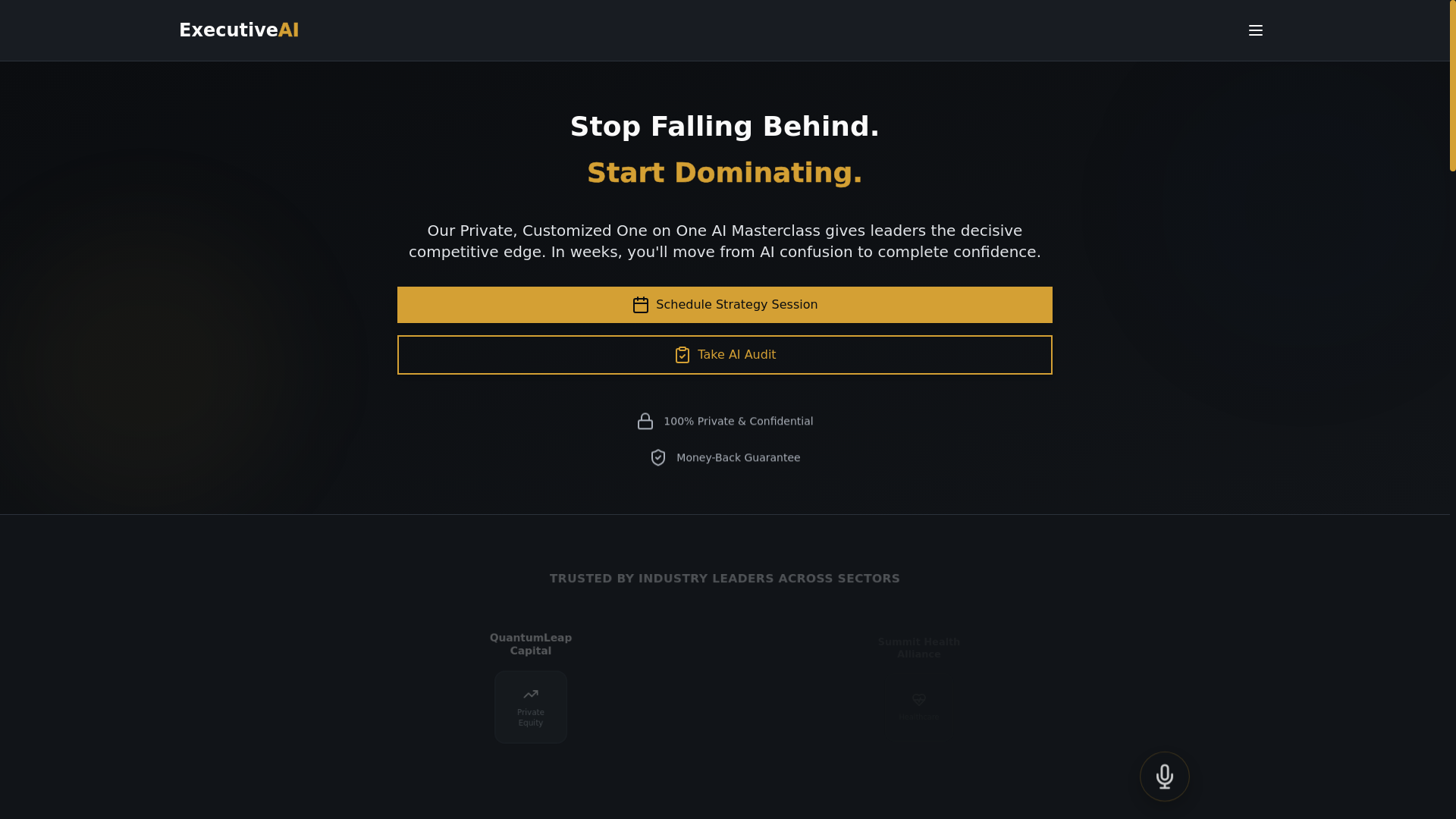 website screenshot of https://executive-ai.pages.dev/