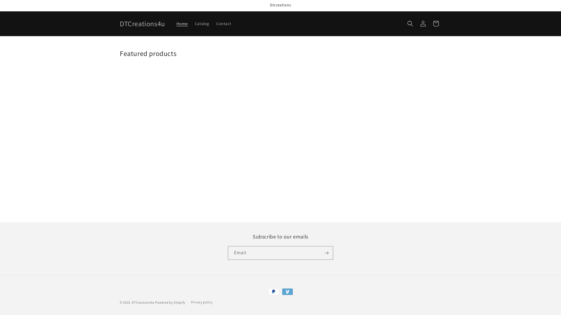 website screenshot of https://dtcreations4u.com/