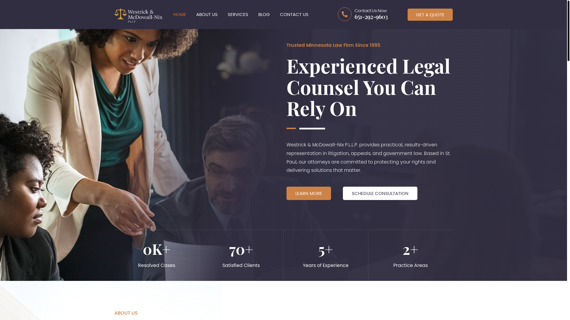 website screenshot of https://westrickmcdowallnix.com/