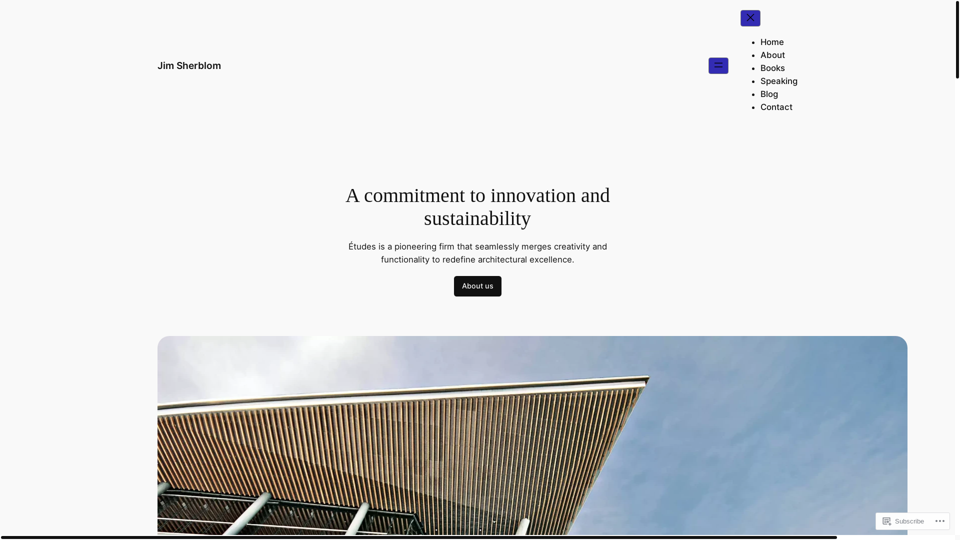 website screenshot of https://jimsherblom.org/