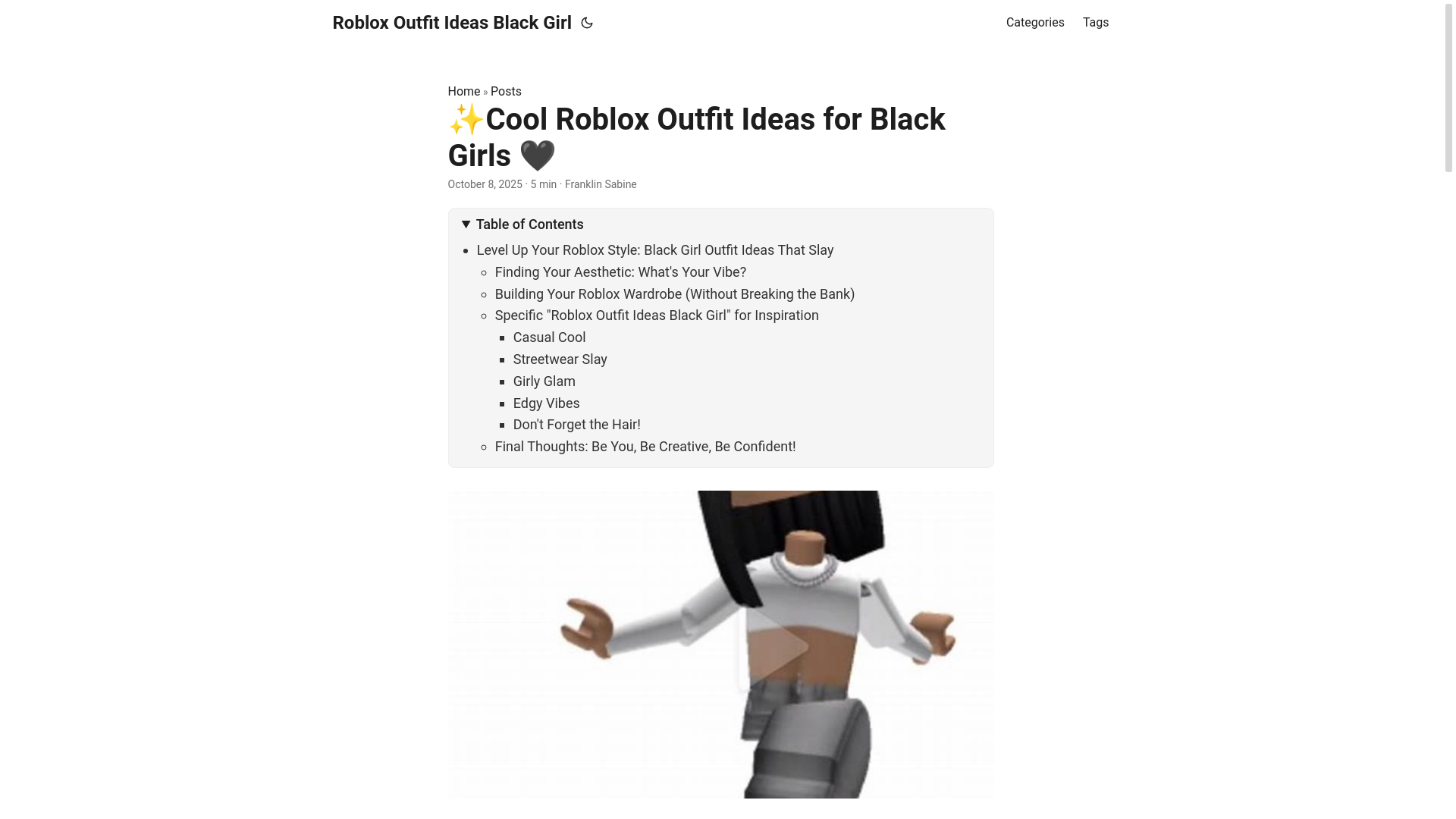 website screenshot of https://roblox-outfit-ideas-black-girl.pages.dev/