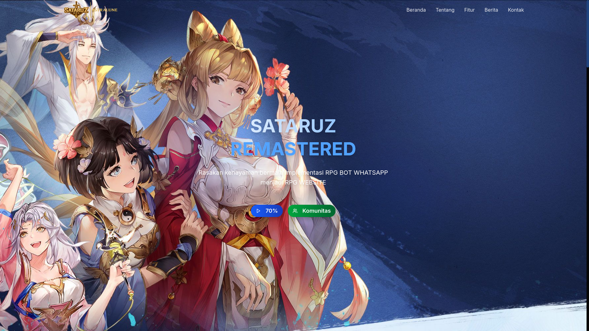 website screenshot of https://sataruz.my.id/