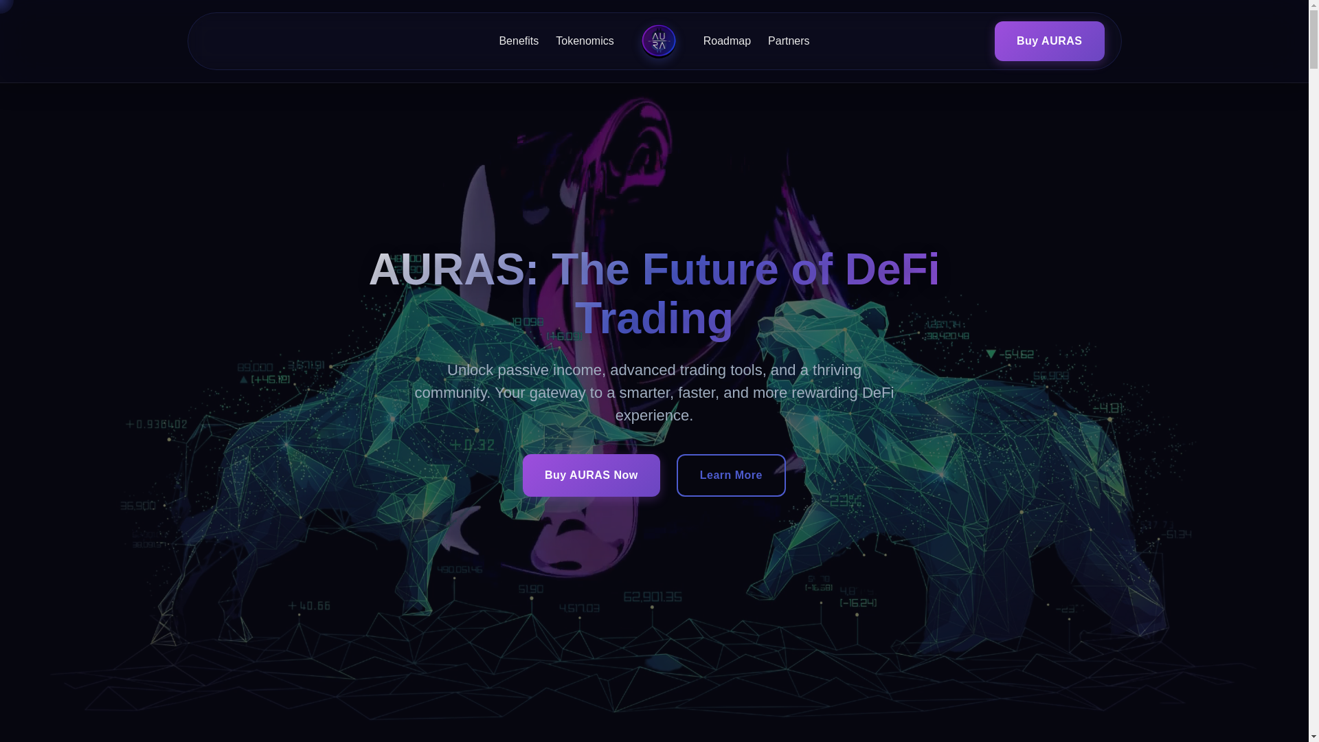 website screenshot of https://aurastoken.io/