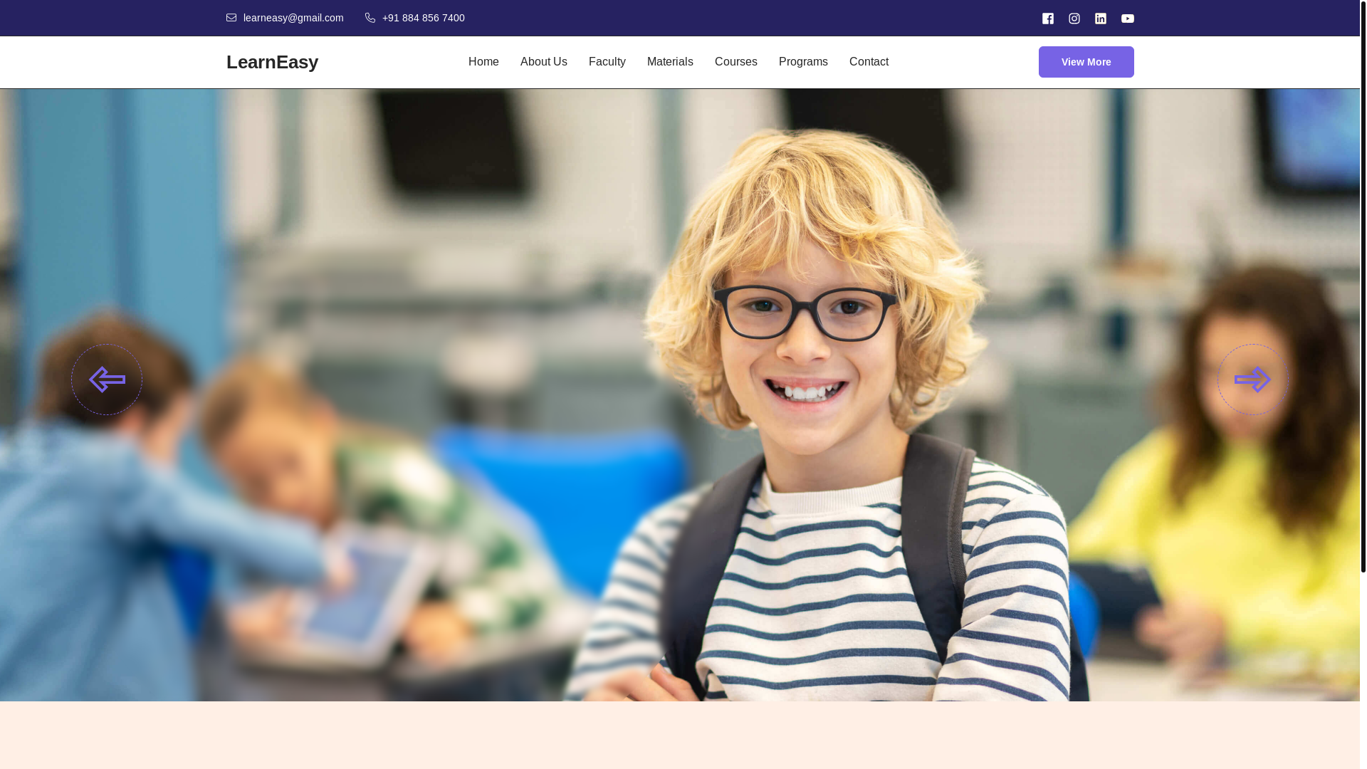 website screenshot of https://learneasyonline.in/