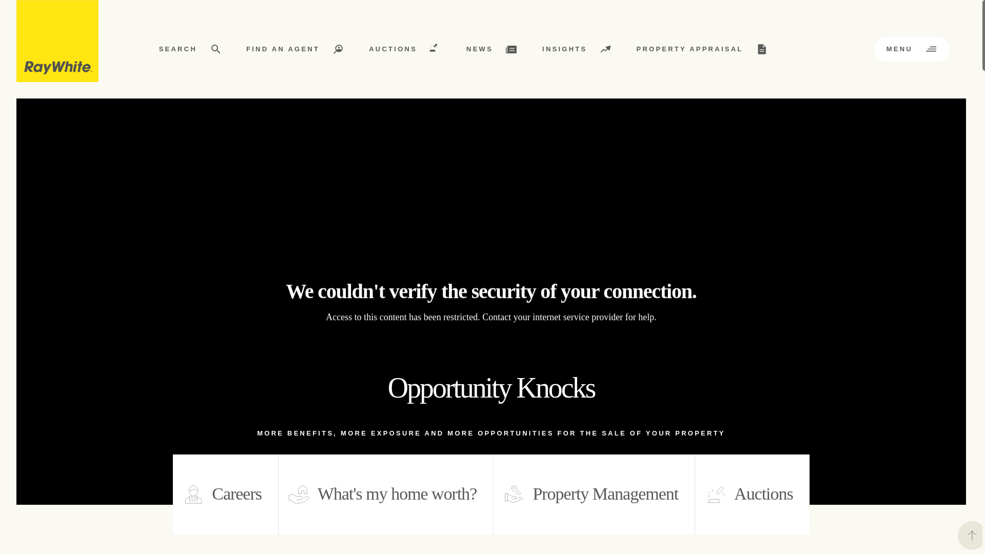 website screenshot of https://www.raywhite.co.nz/