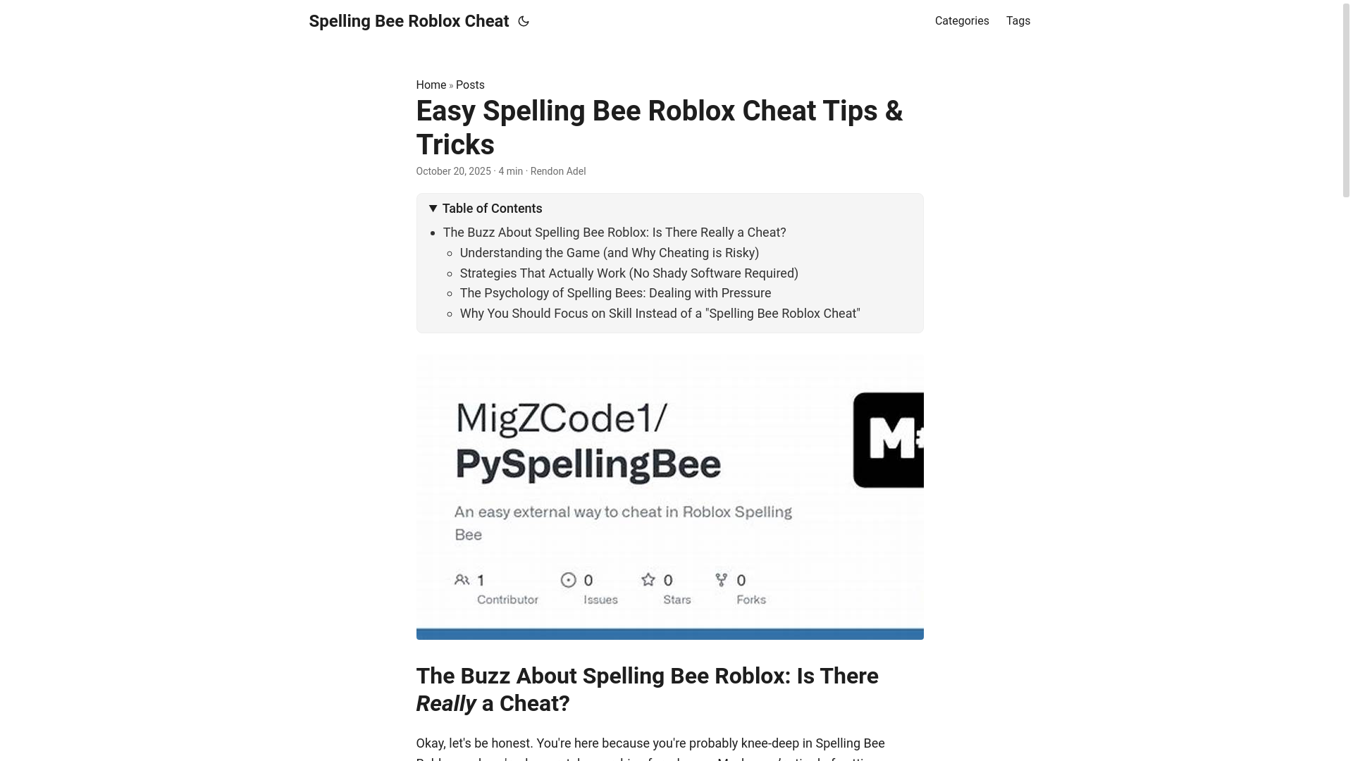 website screenshot of https://spelling-bee-roblox-cheat.pages.dev/