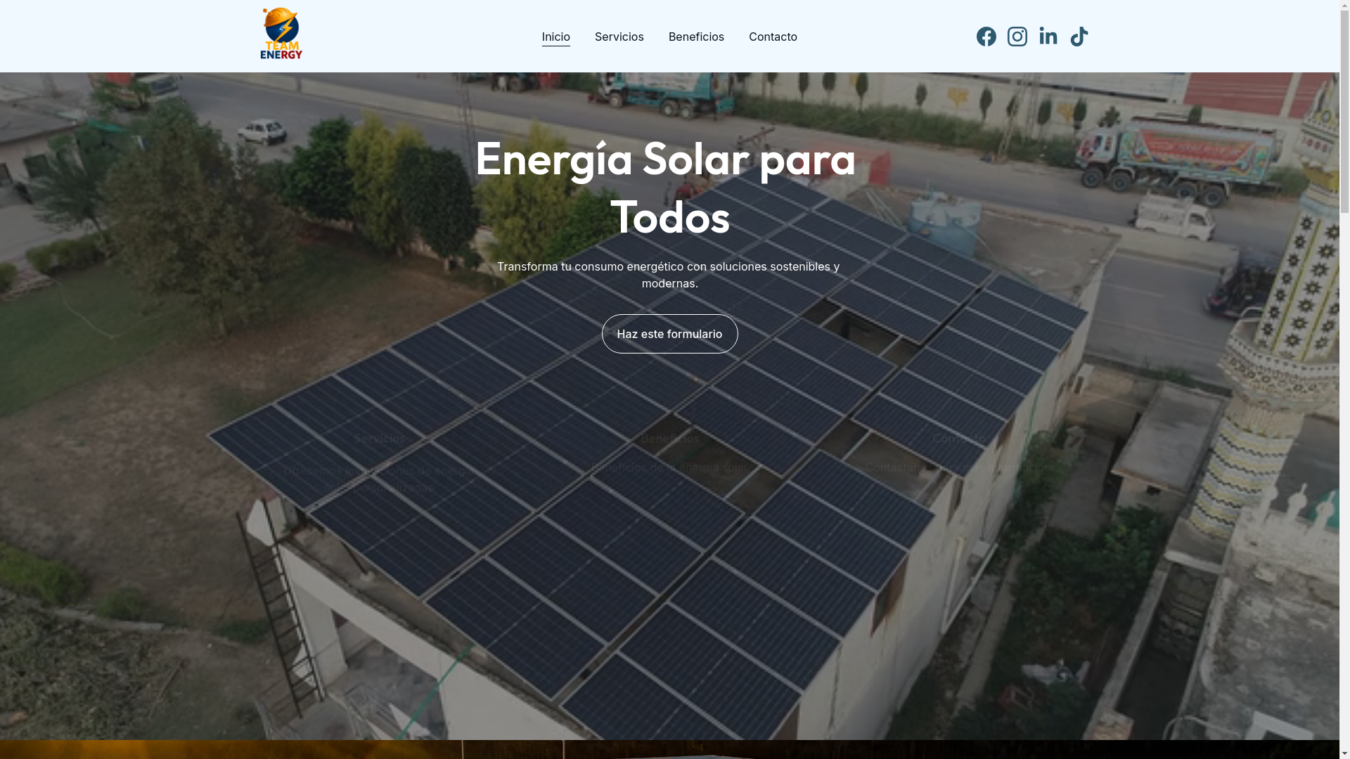 website screenshot of https://teamenergysuramerica.com/
