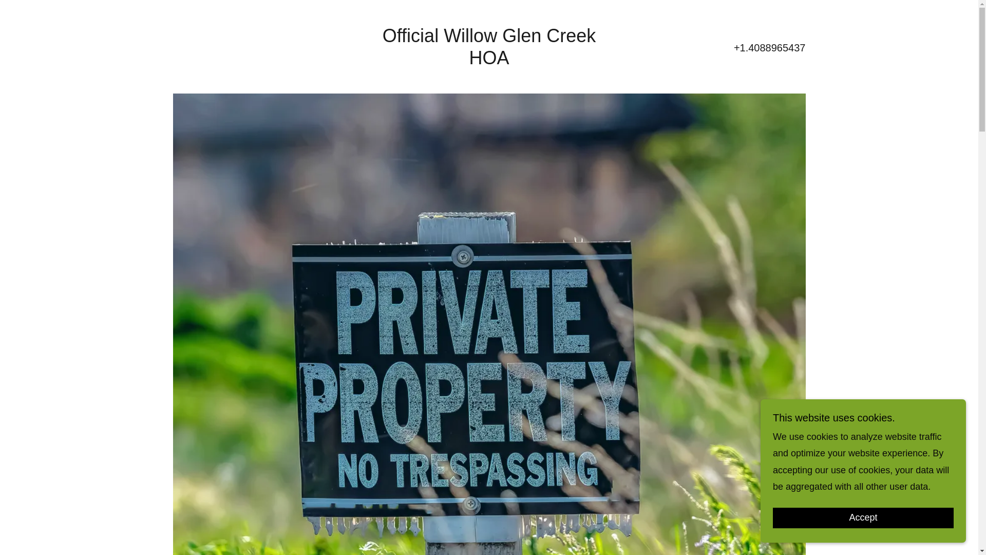 website screenshot of https://officialwillowglencreekhoa.org/