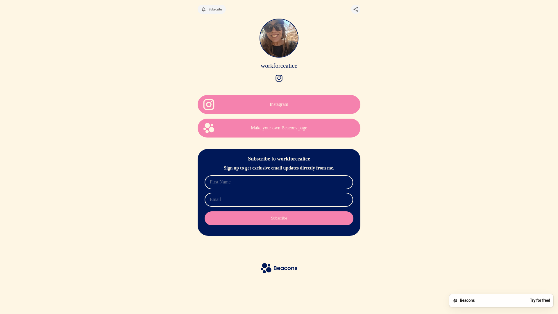 website screenshot of https://workforcealice.com/