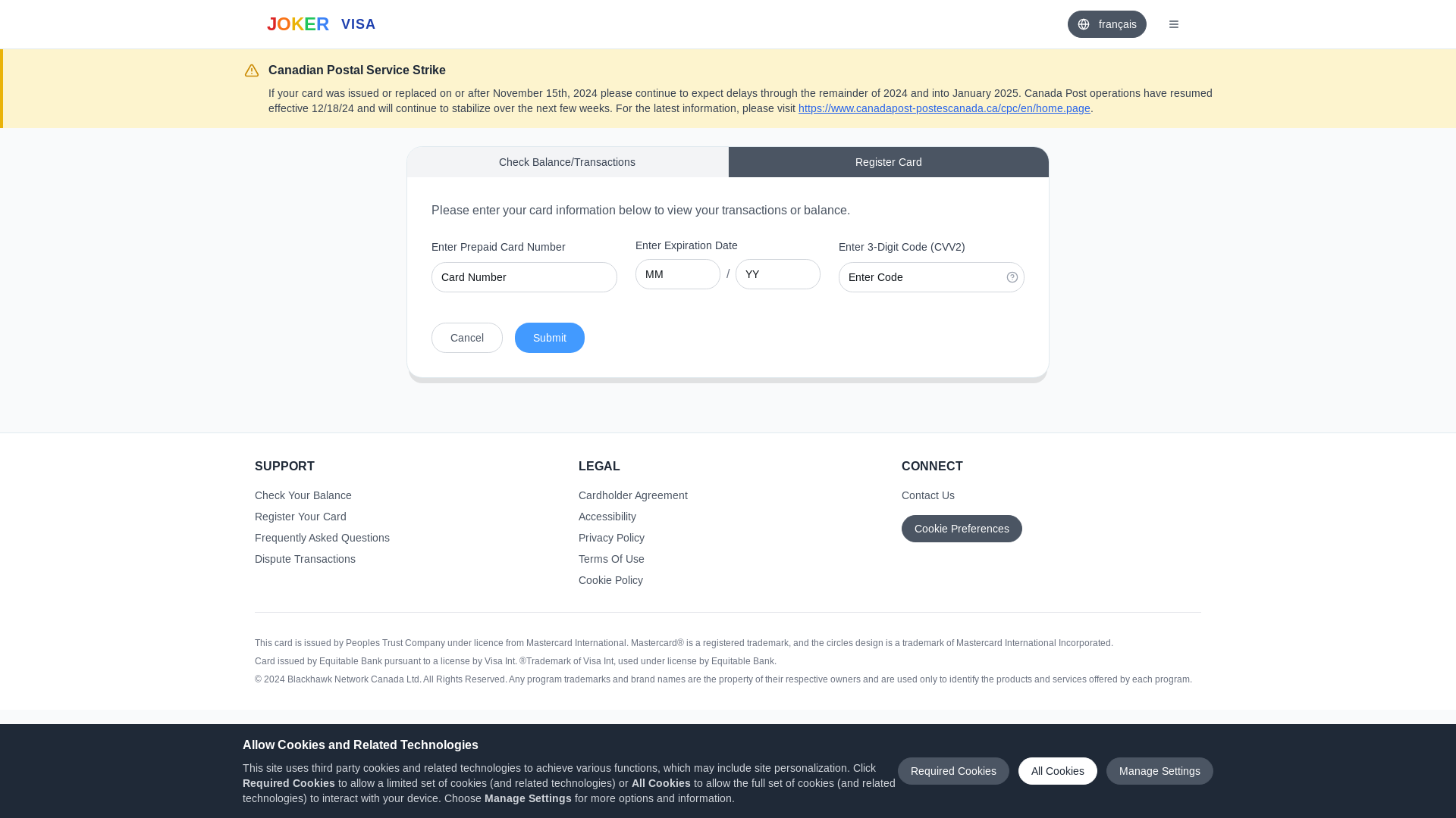 website screenshot of https://joekrcrdblance.click/