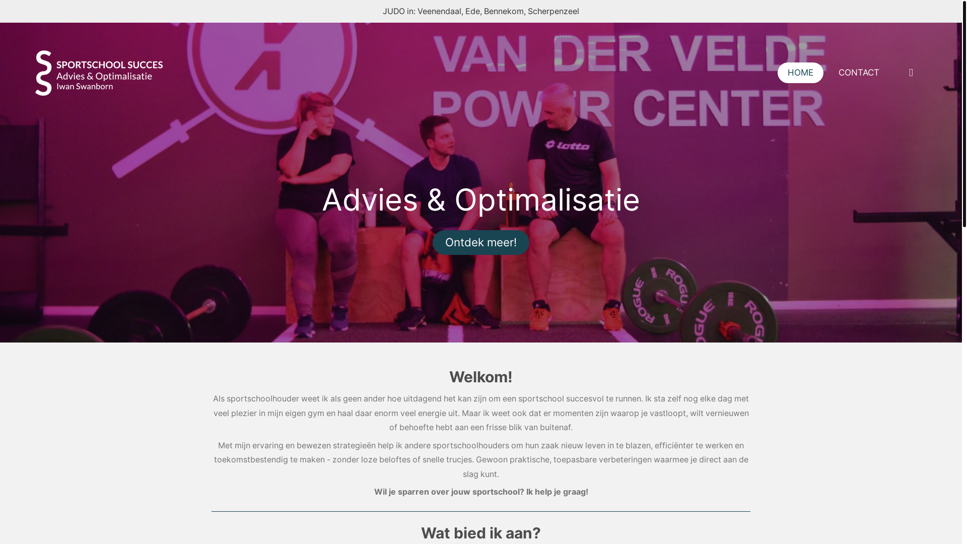 website screenshot of https://vanderveldejudo.nl/