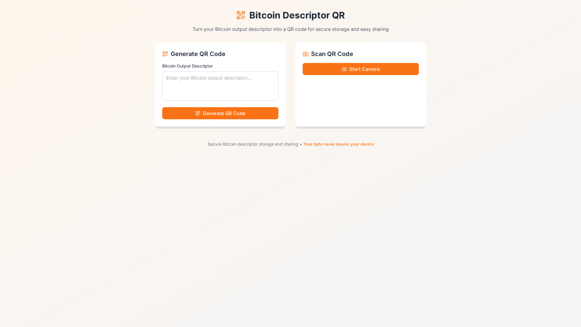 website screenshot of https://descriptor-qr.pages.dev/