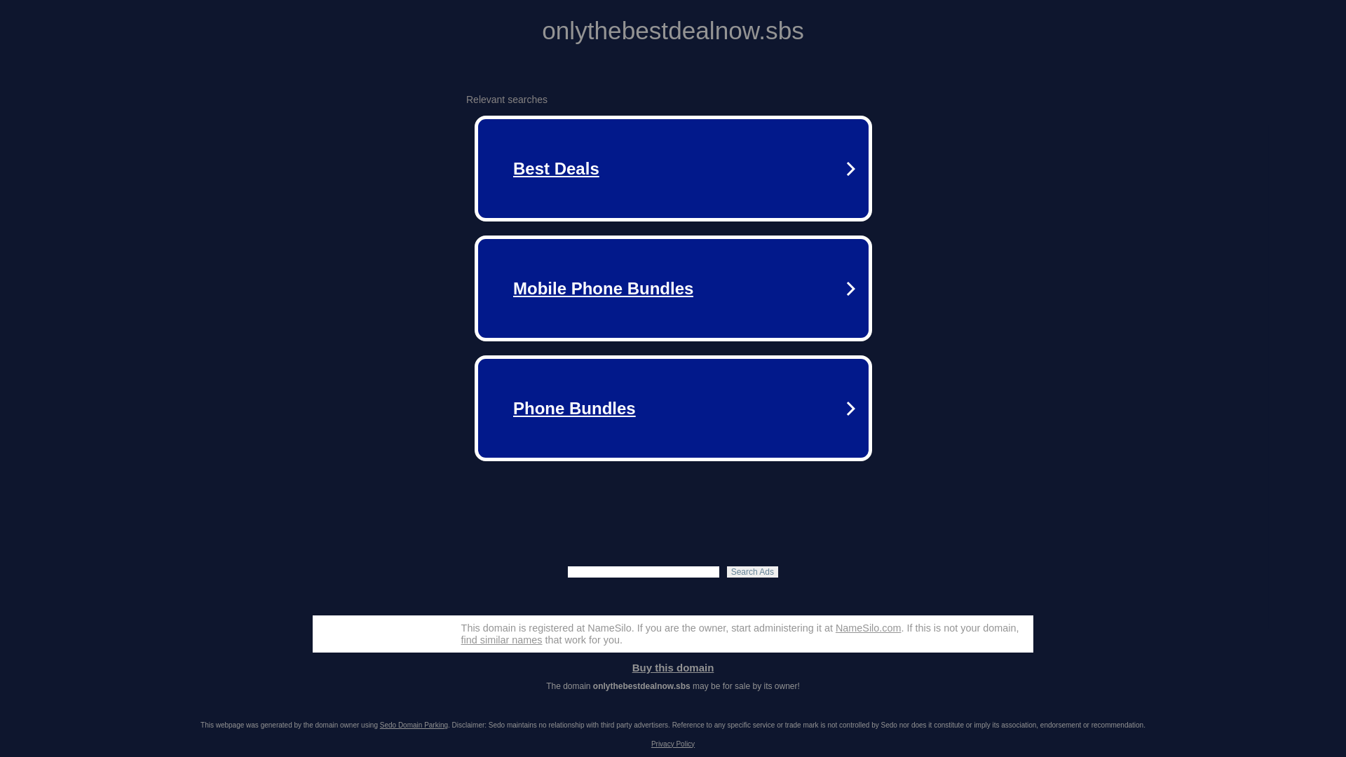 website screenshot of https://onlythebestdealnow.sbs/
