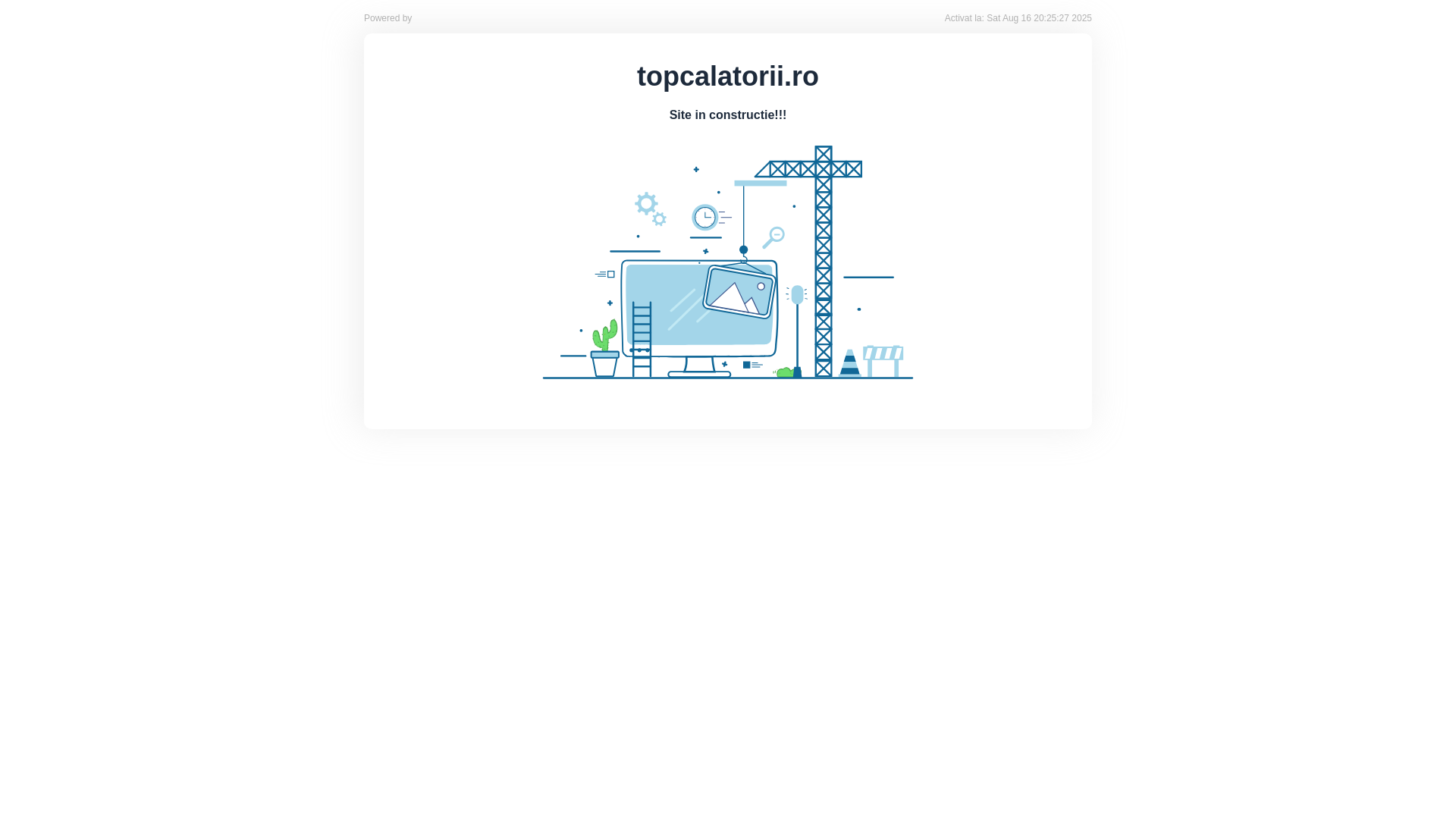 website screenshot of https://topcalatorii.ro/