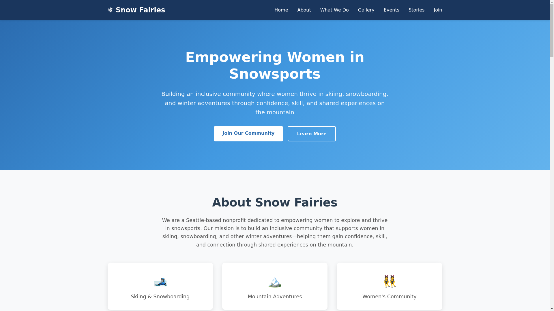 website screenshot of https://snow-fairies.pages.dev/