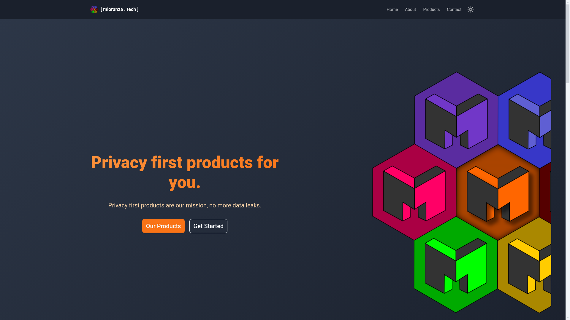 website screenshot of https://mioranzatech.pages.dev/