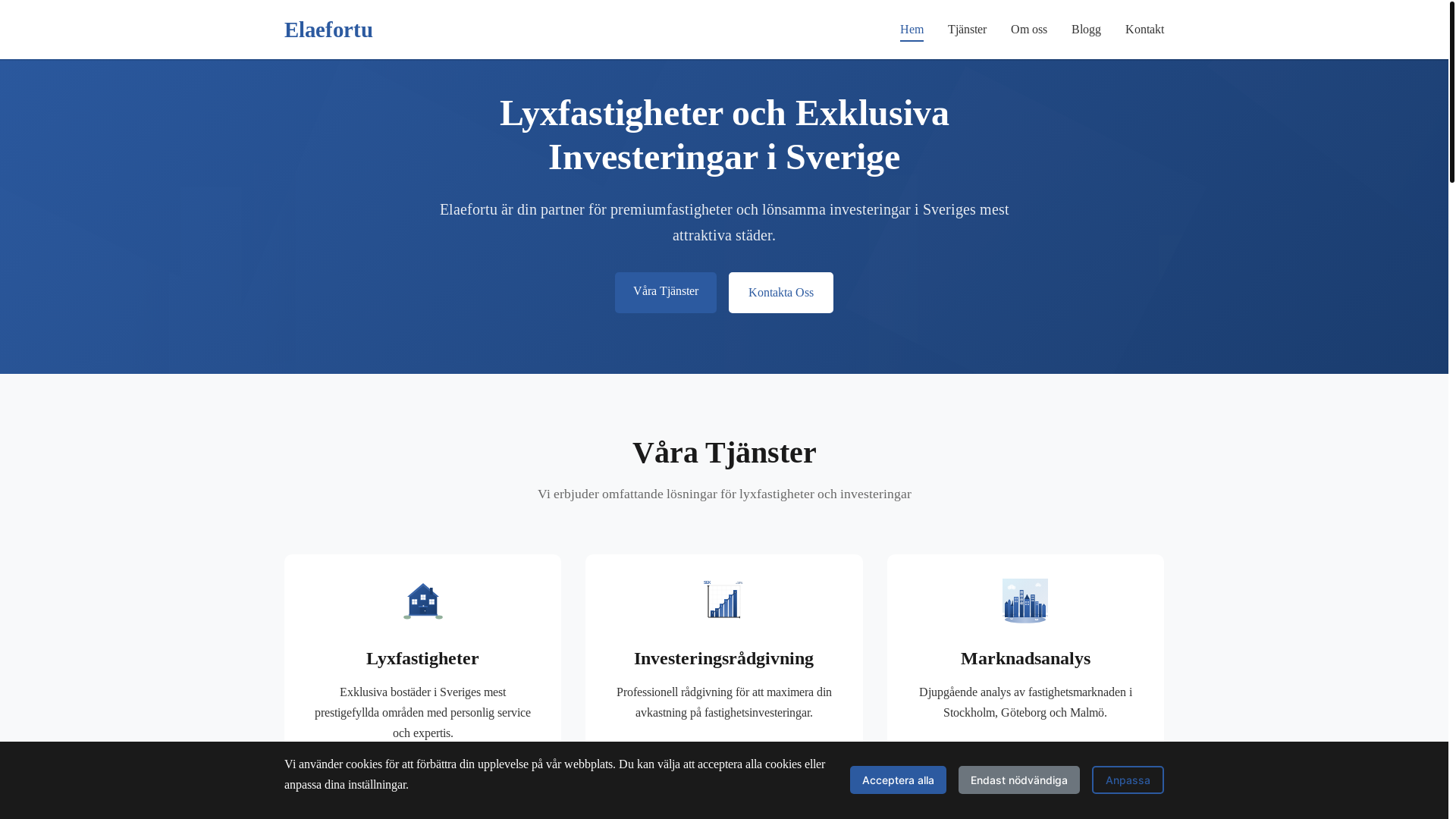 website screenshot of https://elaefortu.com/