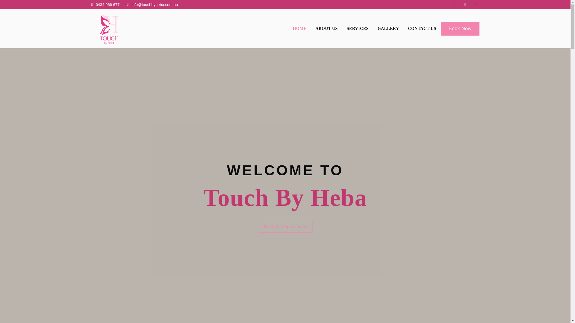 website screenshot of https://touchbyheba.com.au/