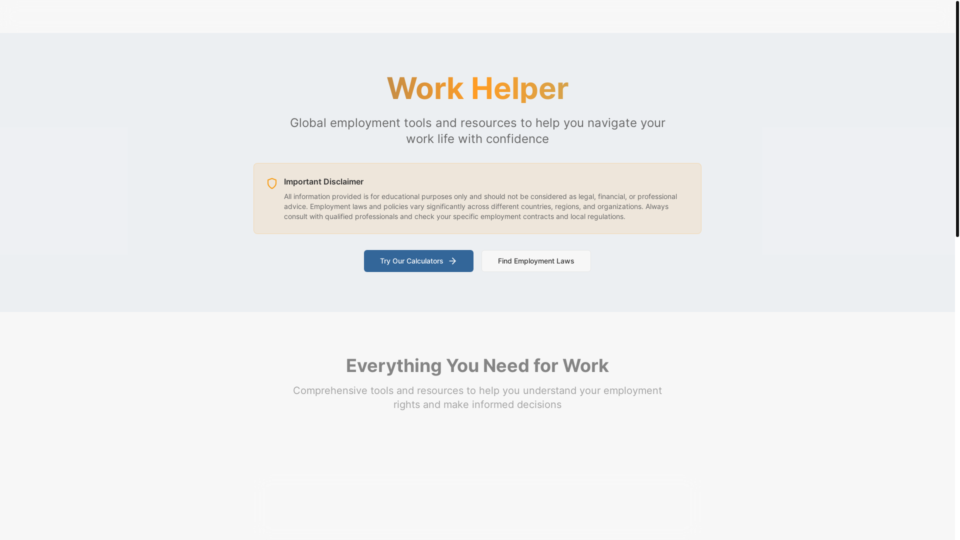 website screenshot of https://workhelperhub.com/