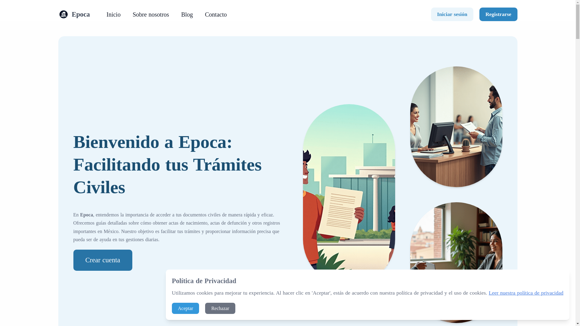 website screenshot of https://epocacta.com/