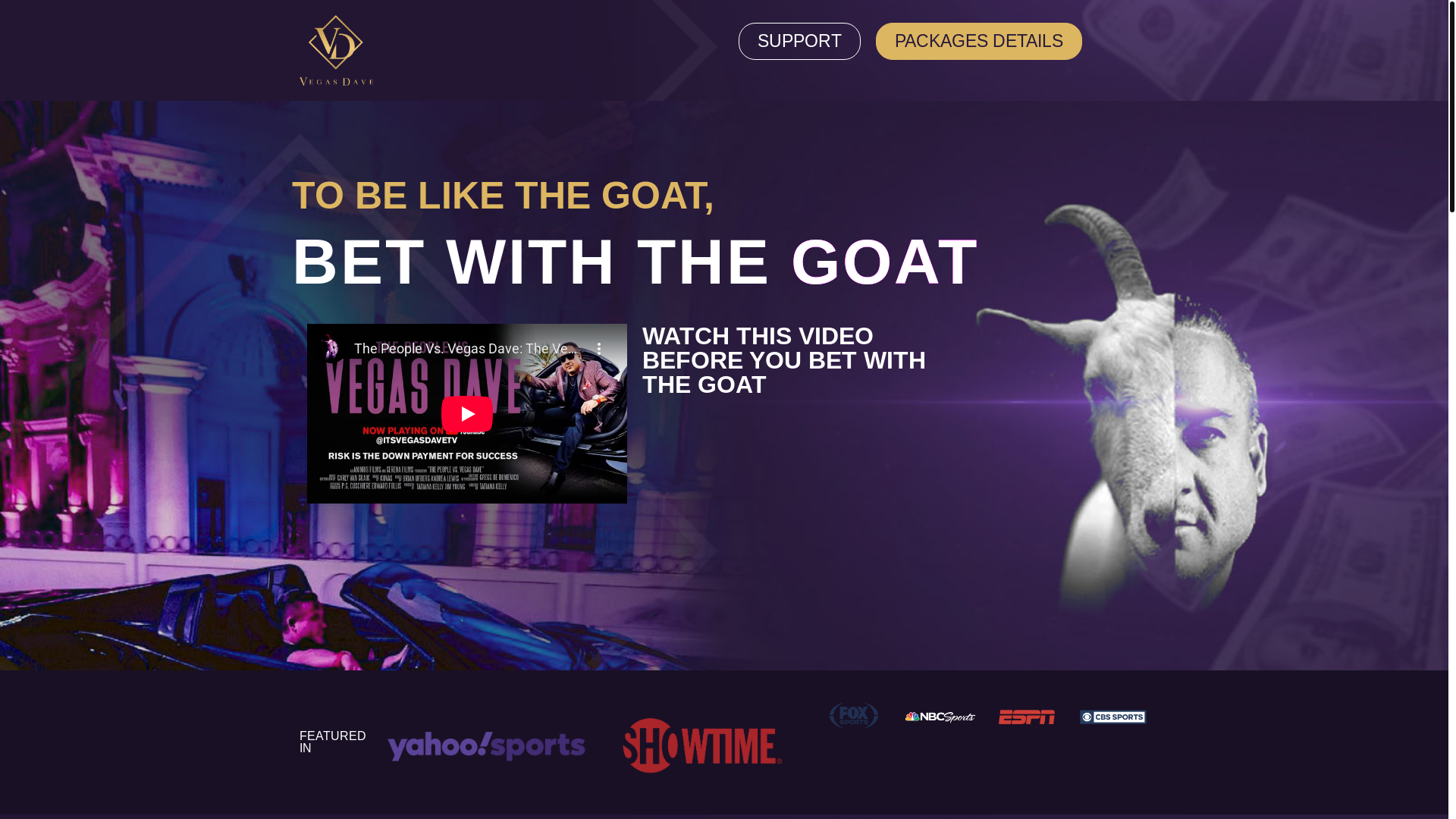 website screenshot of https://vegasdavee.com/