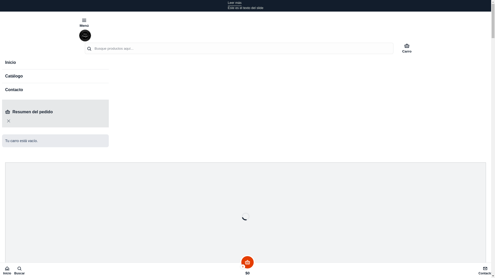 website screenshot of https://chileanburger.cl/