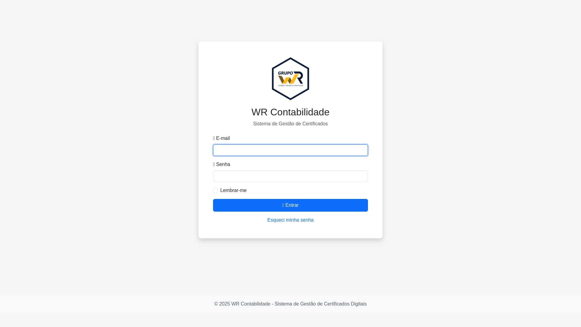 website screenshot of https://wrcontabilidade.iubcloud.com.br/login.php