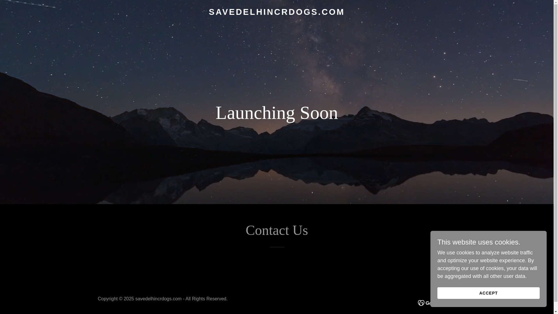 website screenshot of https://savedelhincrdogs.com/