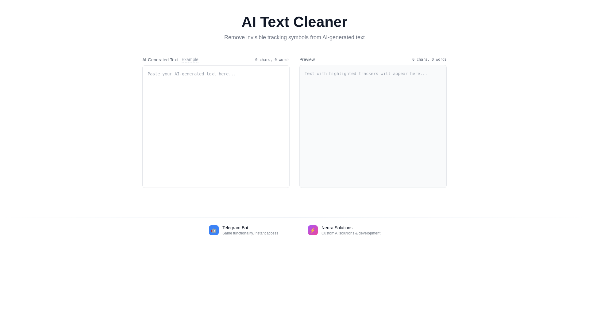 website screenshot of https://ai-text-cleaner.pages.dev/
