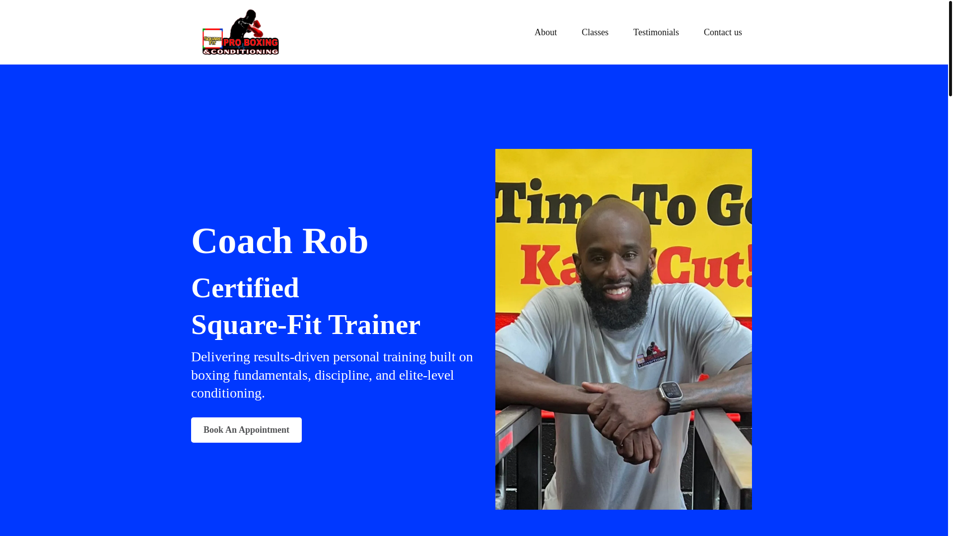 website screenshot of https://squarefitexpress.com/