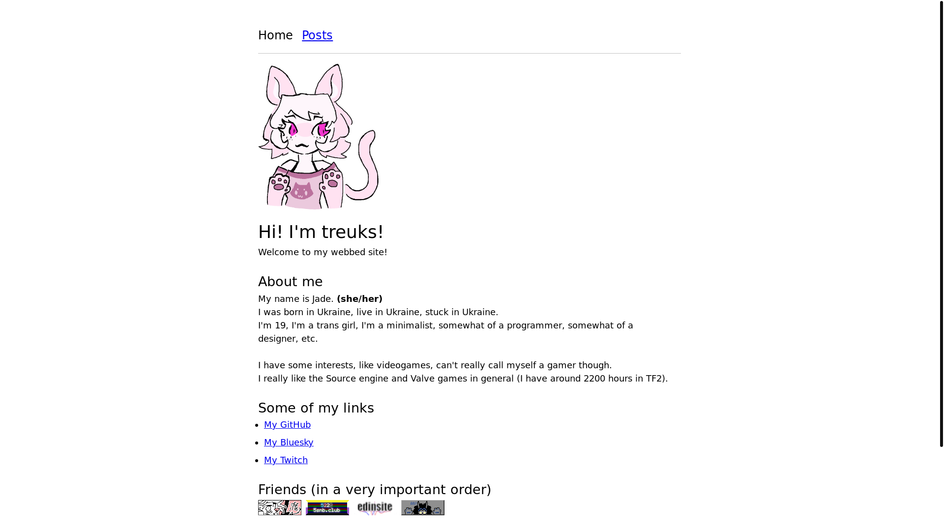 website screenshot of https://treuks.com/