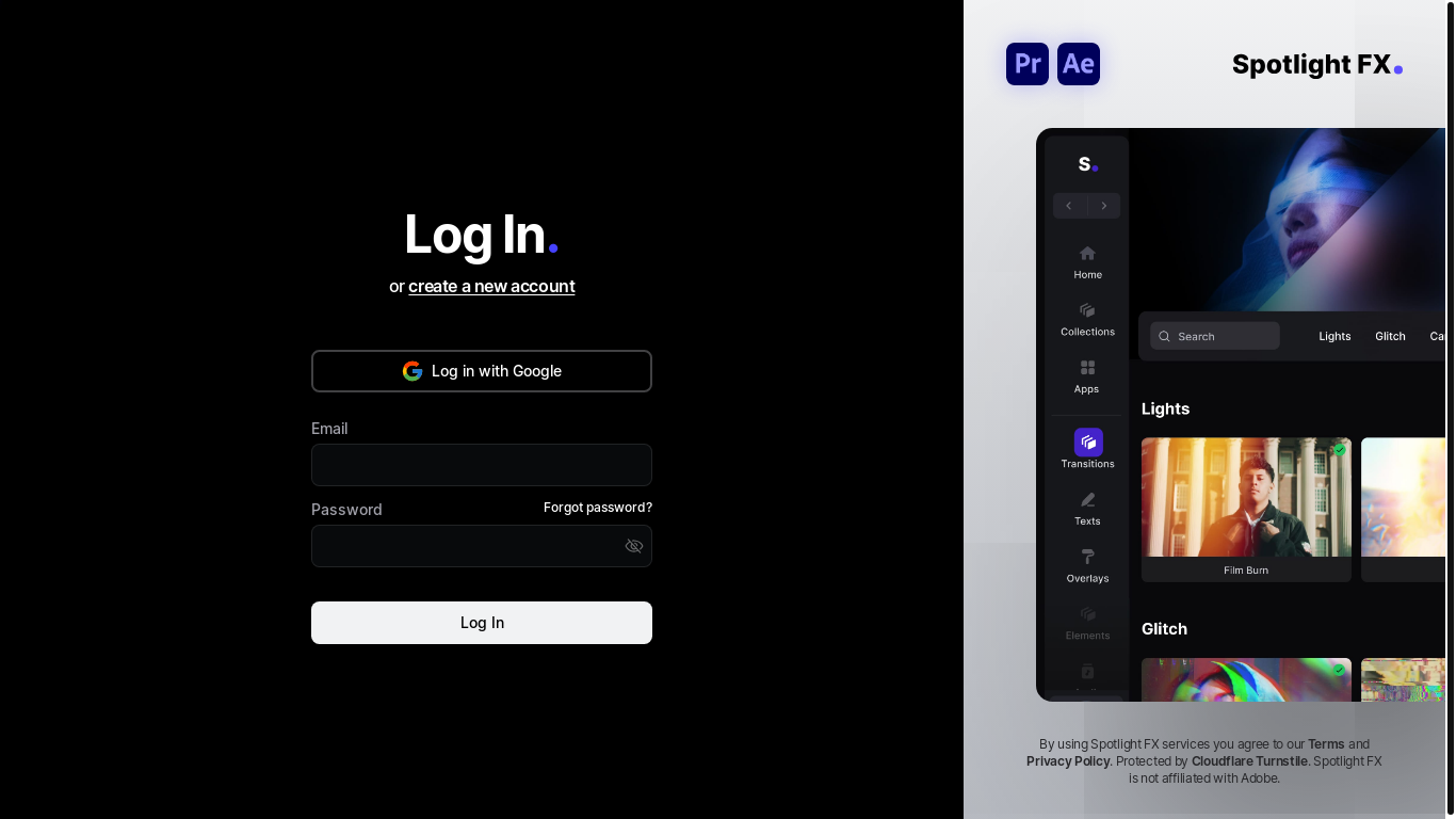 website screenshot of https://spotlight-auth-website.pages.dev/