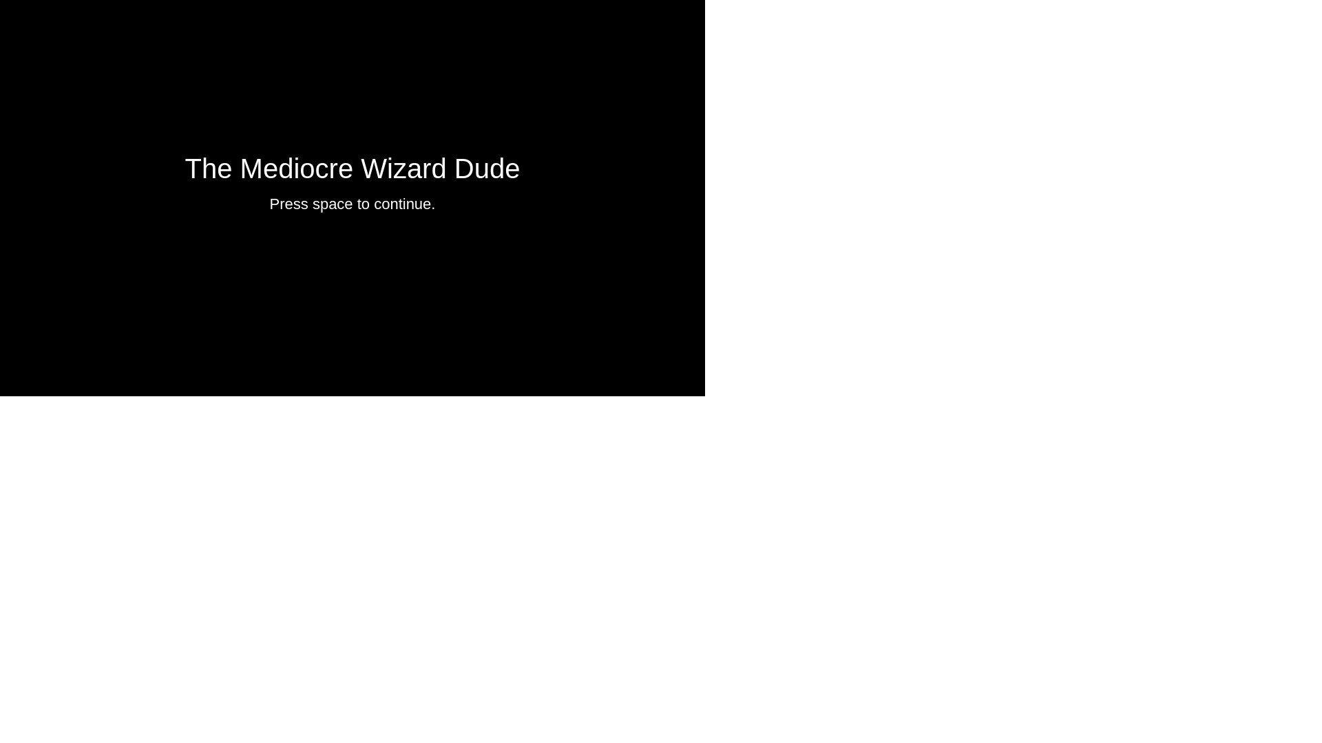 website screenshot of https://themediocrewizarddude.co.uk/