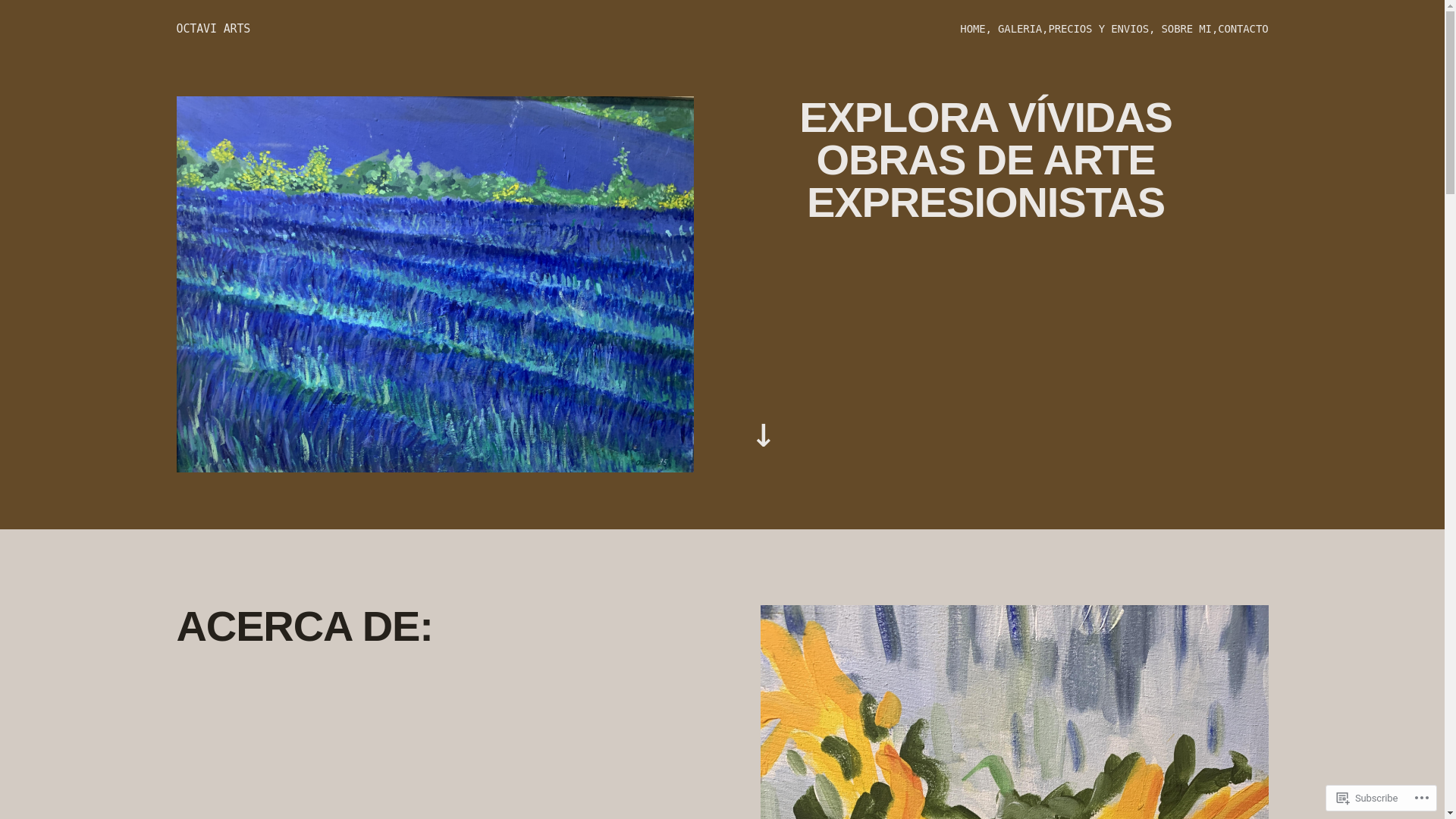 website screenshot of https://octavi.art/