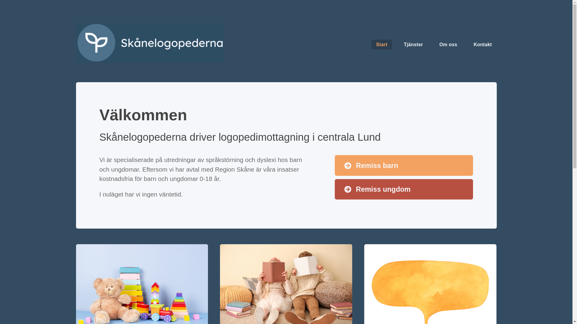 website screenshot of https://skanelogopederna-se.pages.dev/