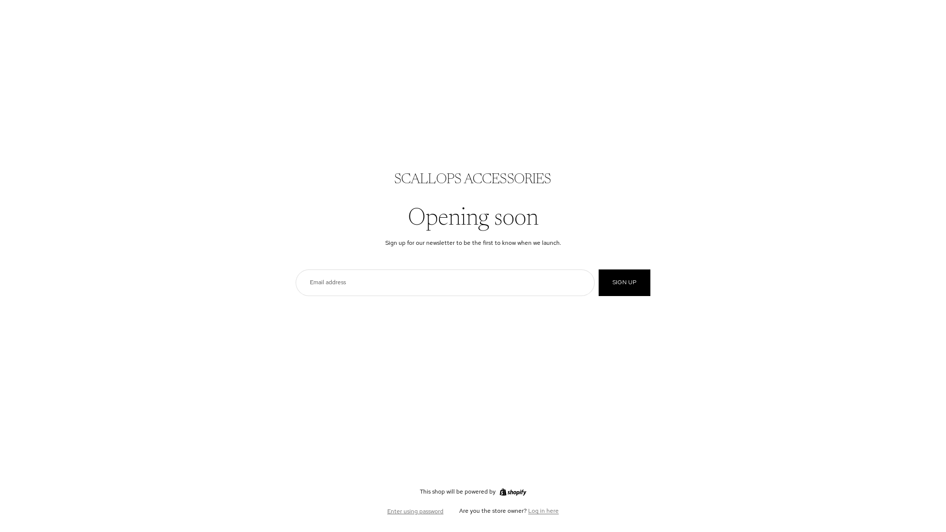 website screenshot of https://scallopsaccessories.com/