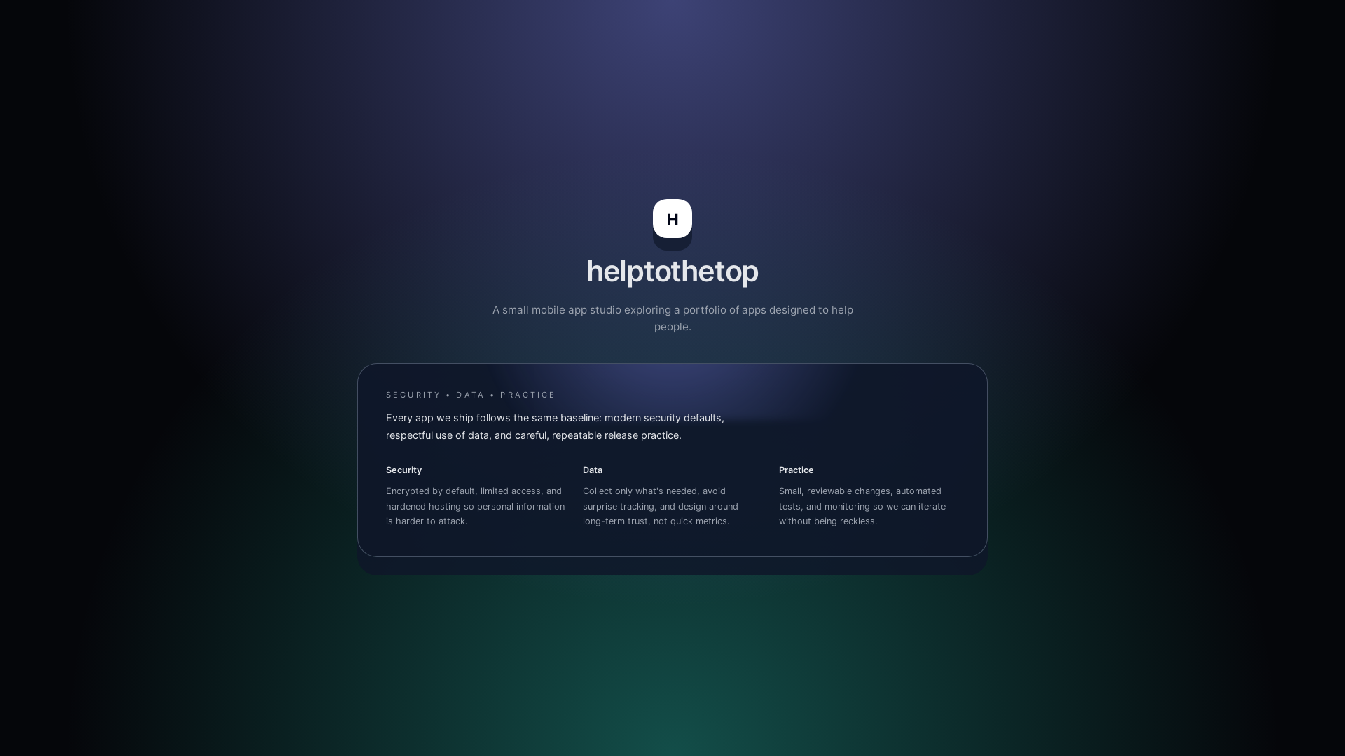 website screenshot of https://helptothe.top/