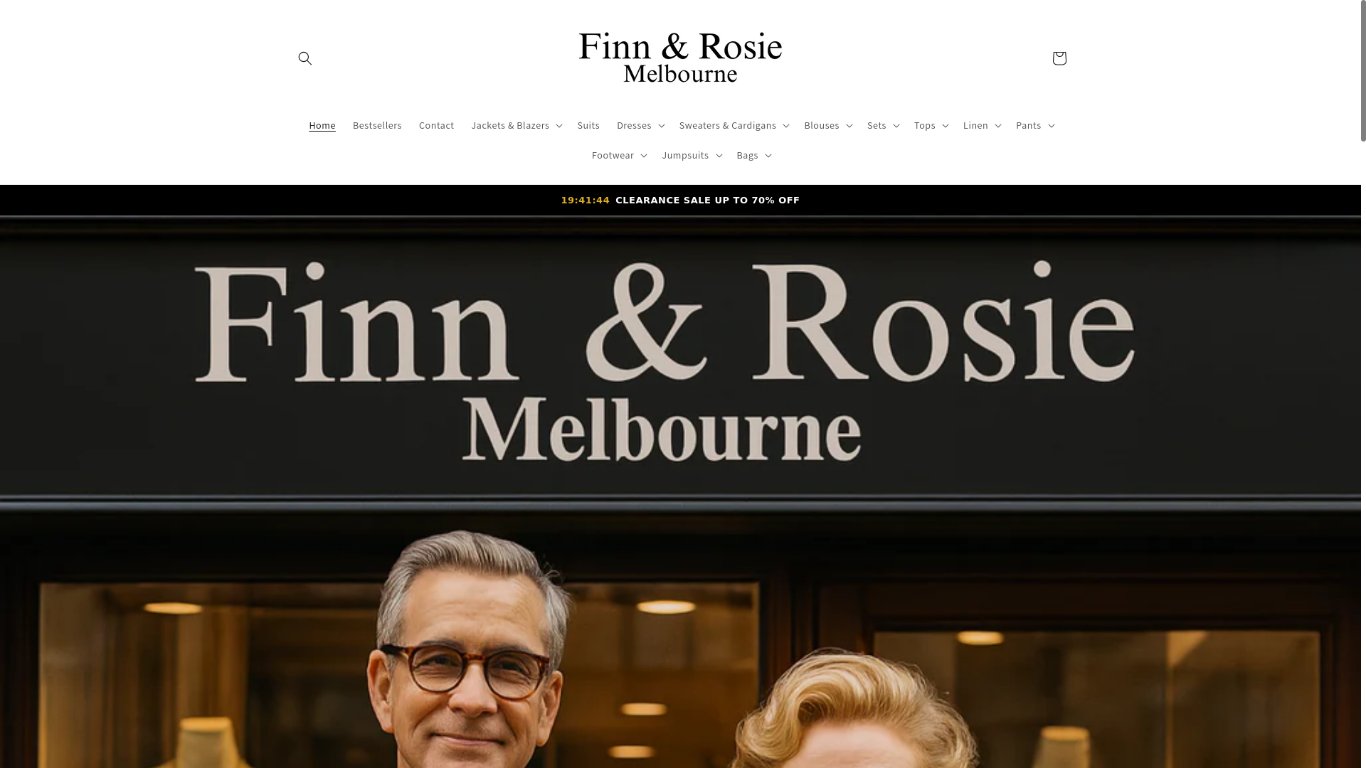 website screenshot of https://finnandrosie.com/
