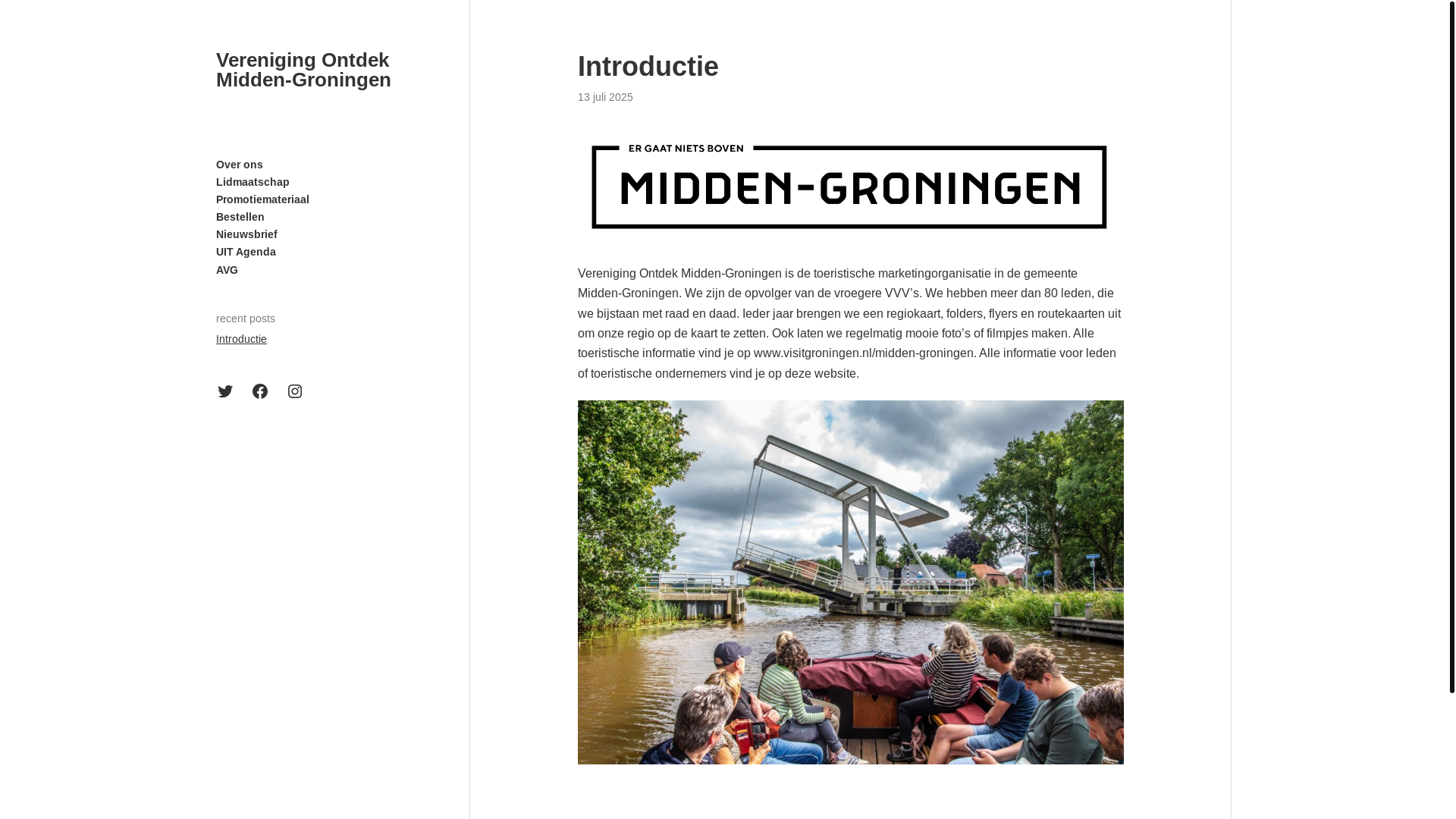website screenshot of https://verenigingontdekmiddengroningen.nl/
