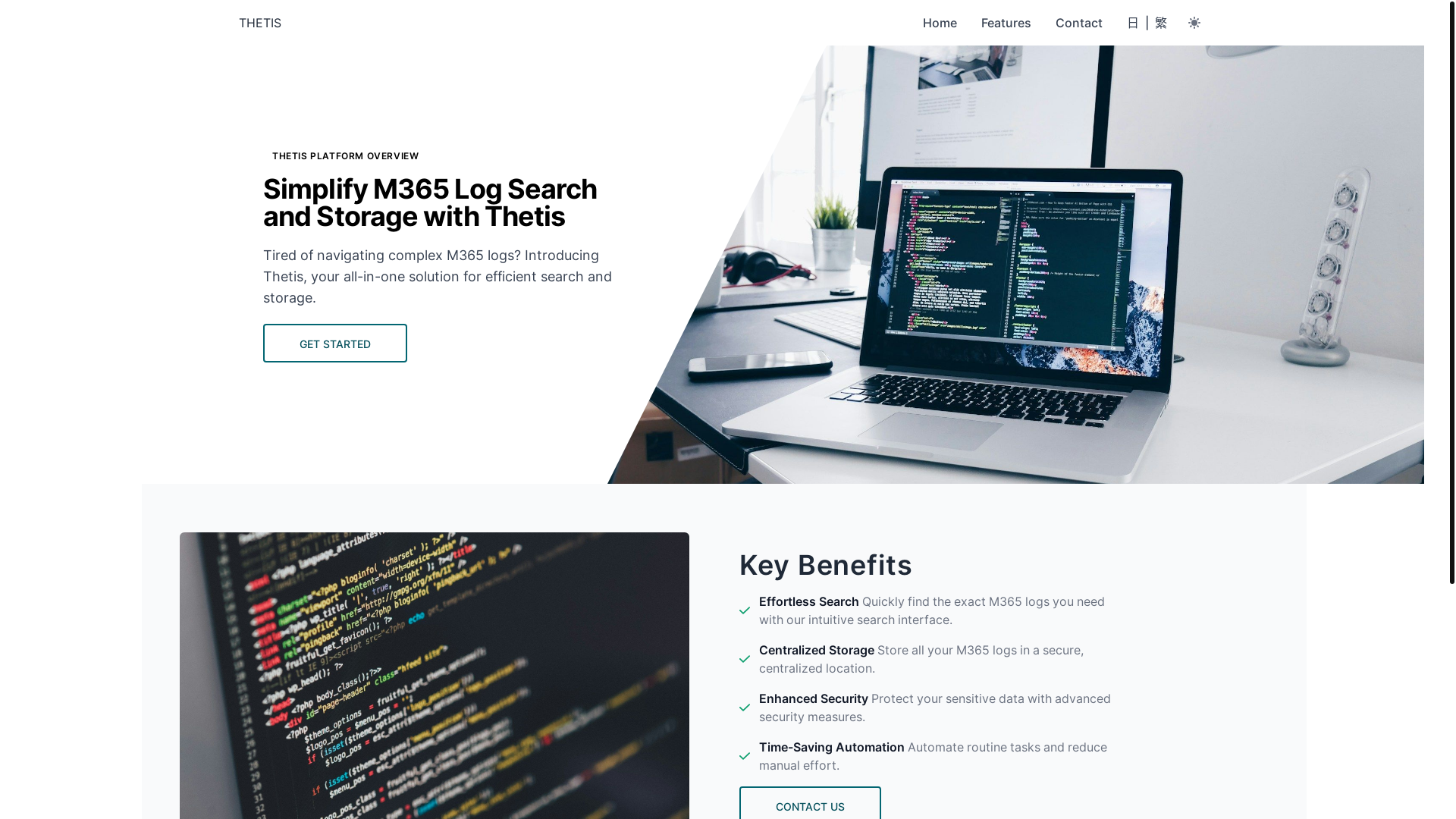 website screenshot of https://thetis-website.pages.dev/