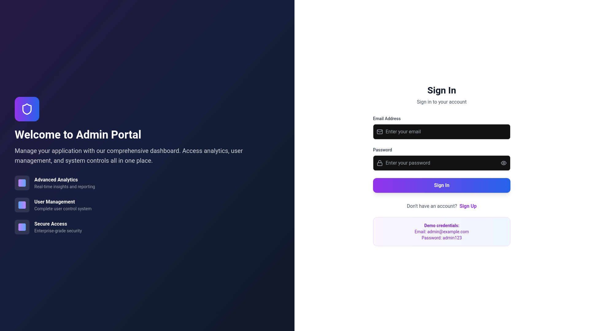 website screenshot of https://admin-oneshop-ai.pages.dev/