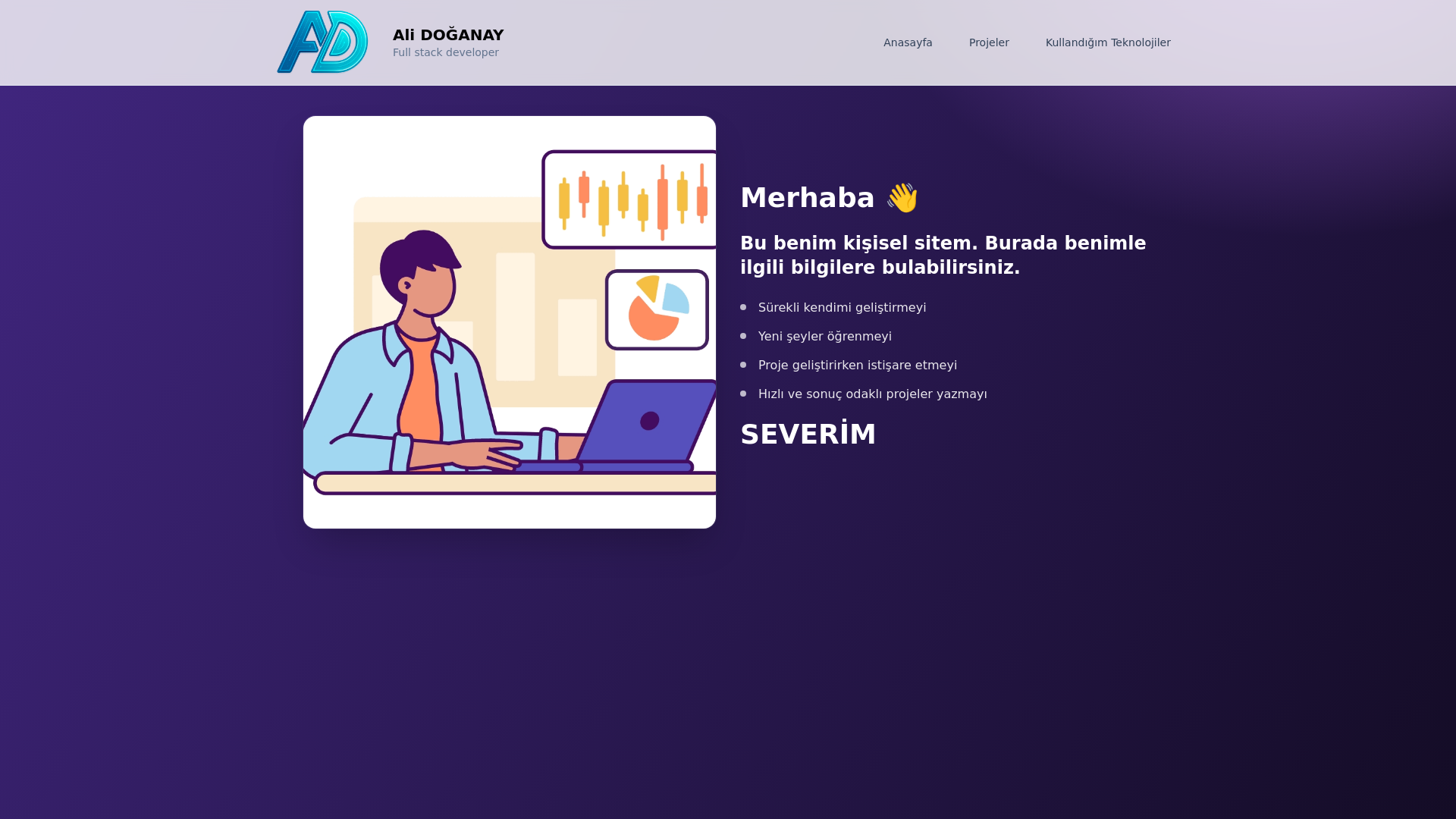 website screenshot of https://alidoganay.com/