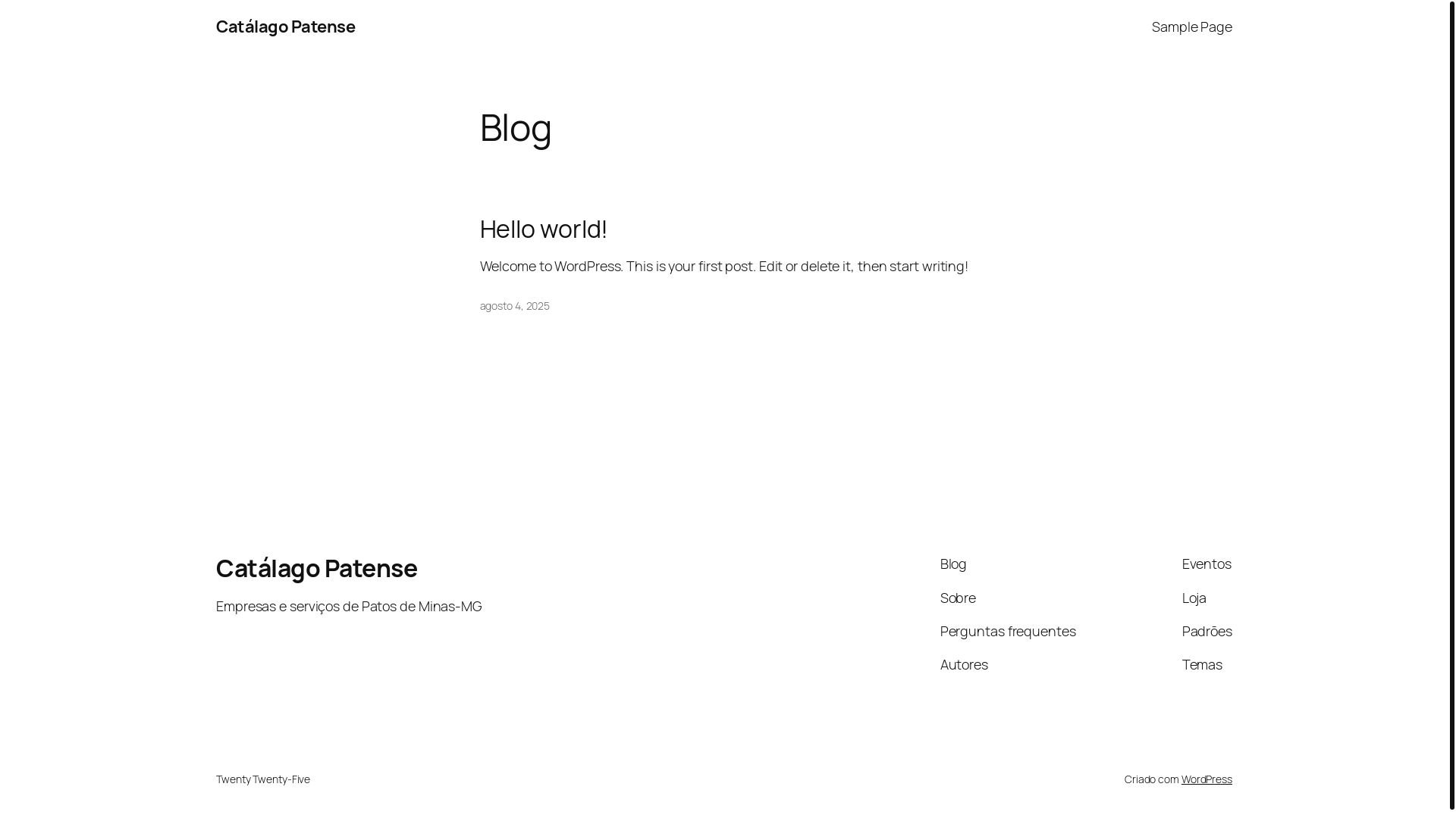 website screenshot of https://catalagopatense.com/