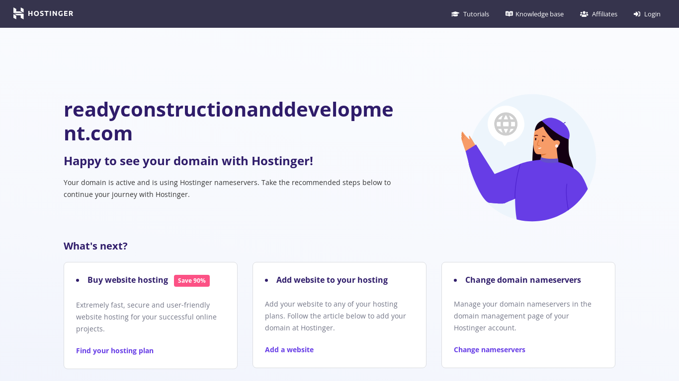 website screenshot of https://readyconstructionanddevelopment.com/